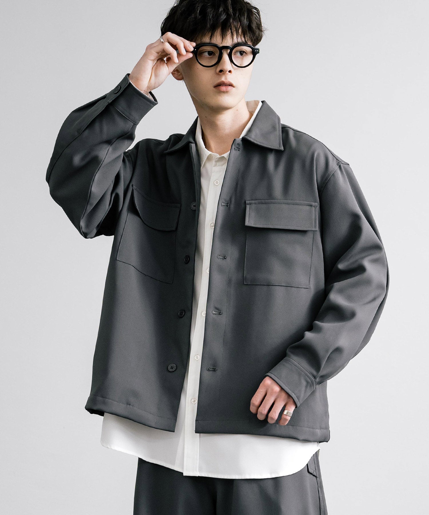 ロッキーモンロー Rocky Monroe セットアップ CPOジャケット パラシュートパンツ メンズ カバーオール ワイドパンツ イージー ライトアウター リラックス オーバーサイズ 無地 14303