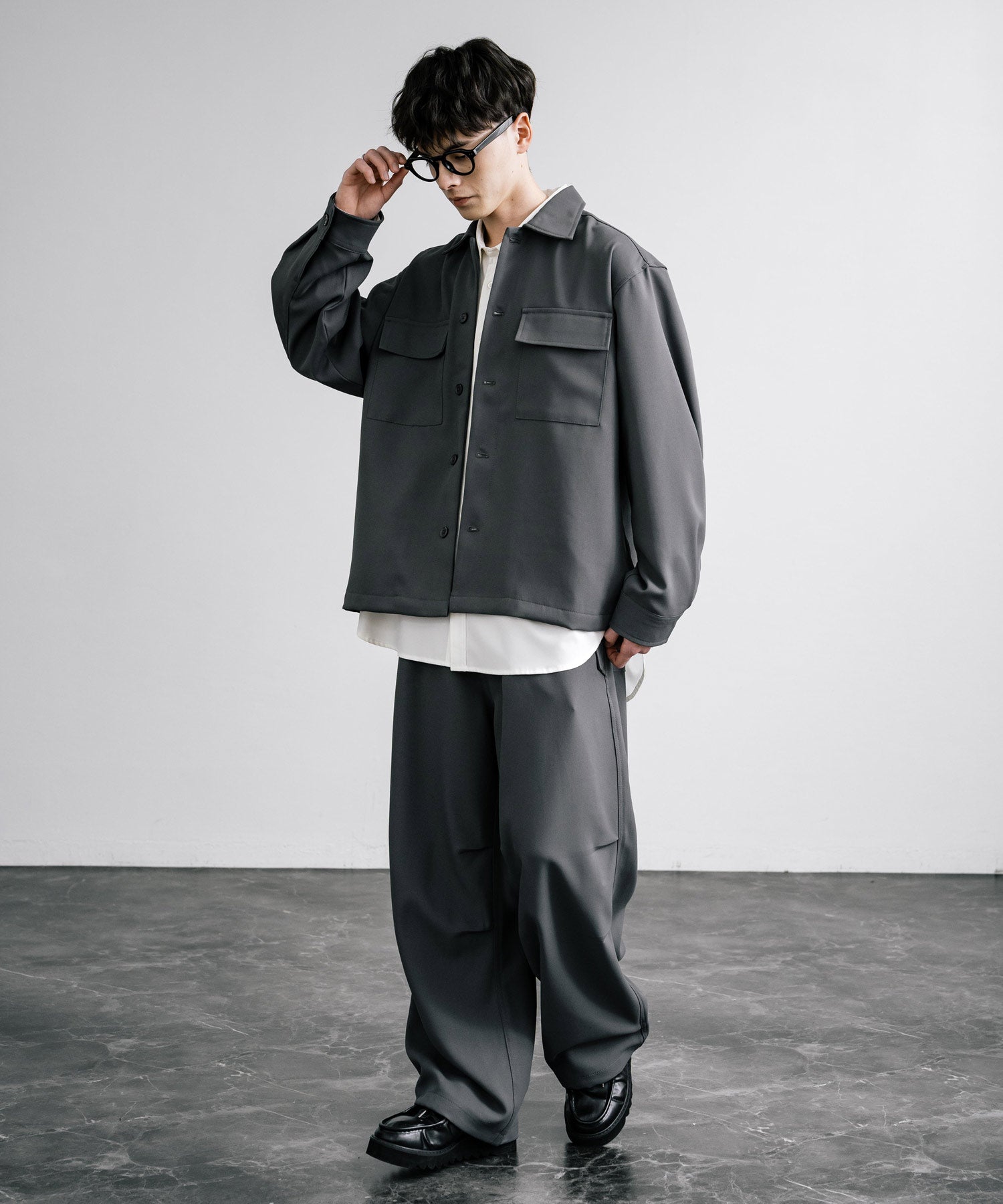 ロッキーモンロー Rocky Monroe セットアップ CPOジャケット パラシュートパンツ メンズ カバーオール ワイドパンツ イージー ライトアウター リラックス オーバーサイズ 無地 14303