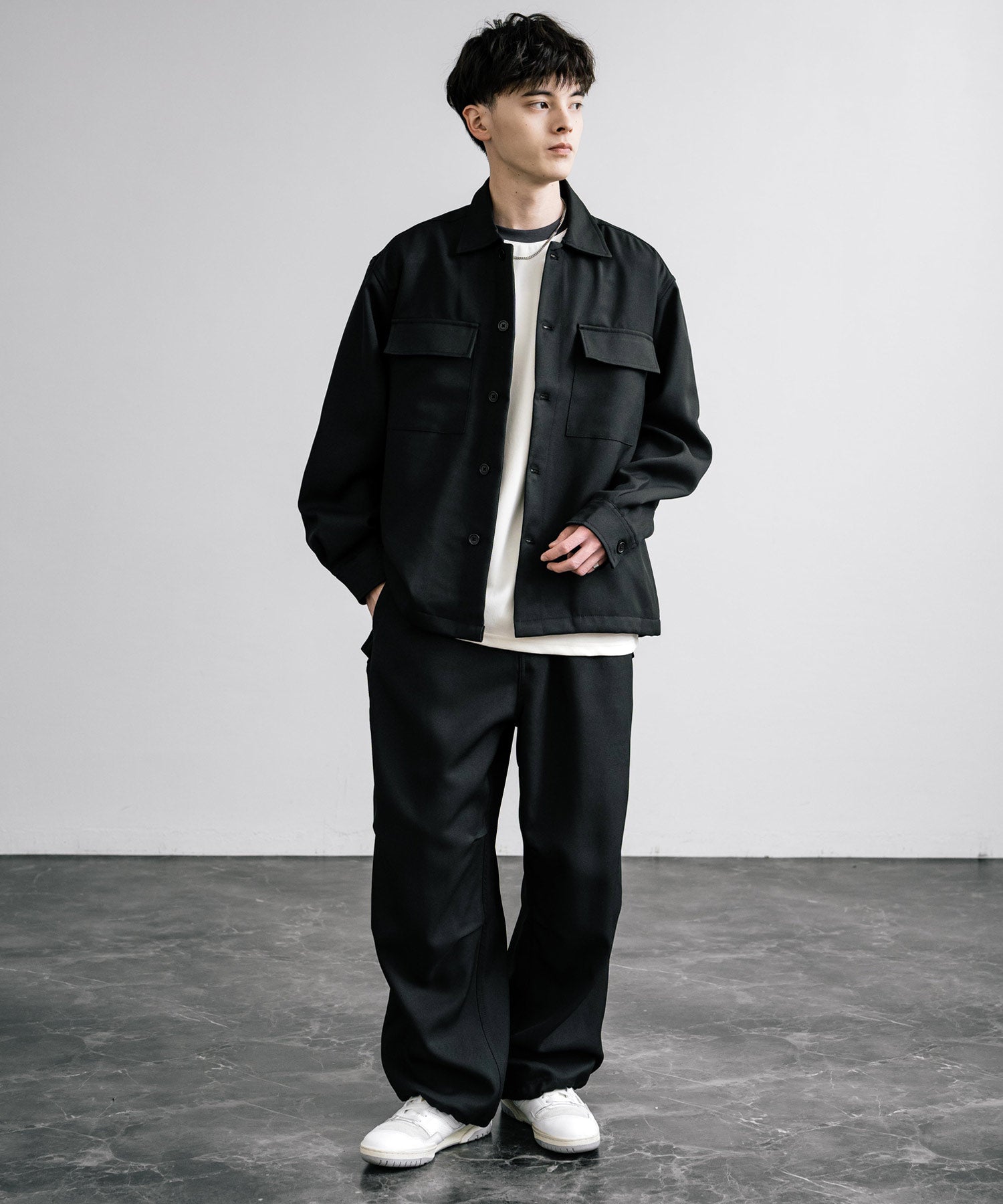 ロッキーモンロー Rocky Monroe セットアップ CPOジャケット パラシュートパンツ メンズ カバーオール ワイドパンツ イージー ライトアウター リラックス オーバーサイズ 無地 14303