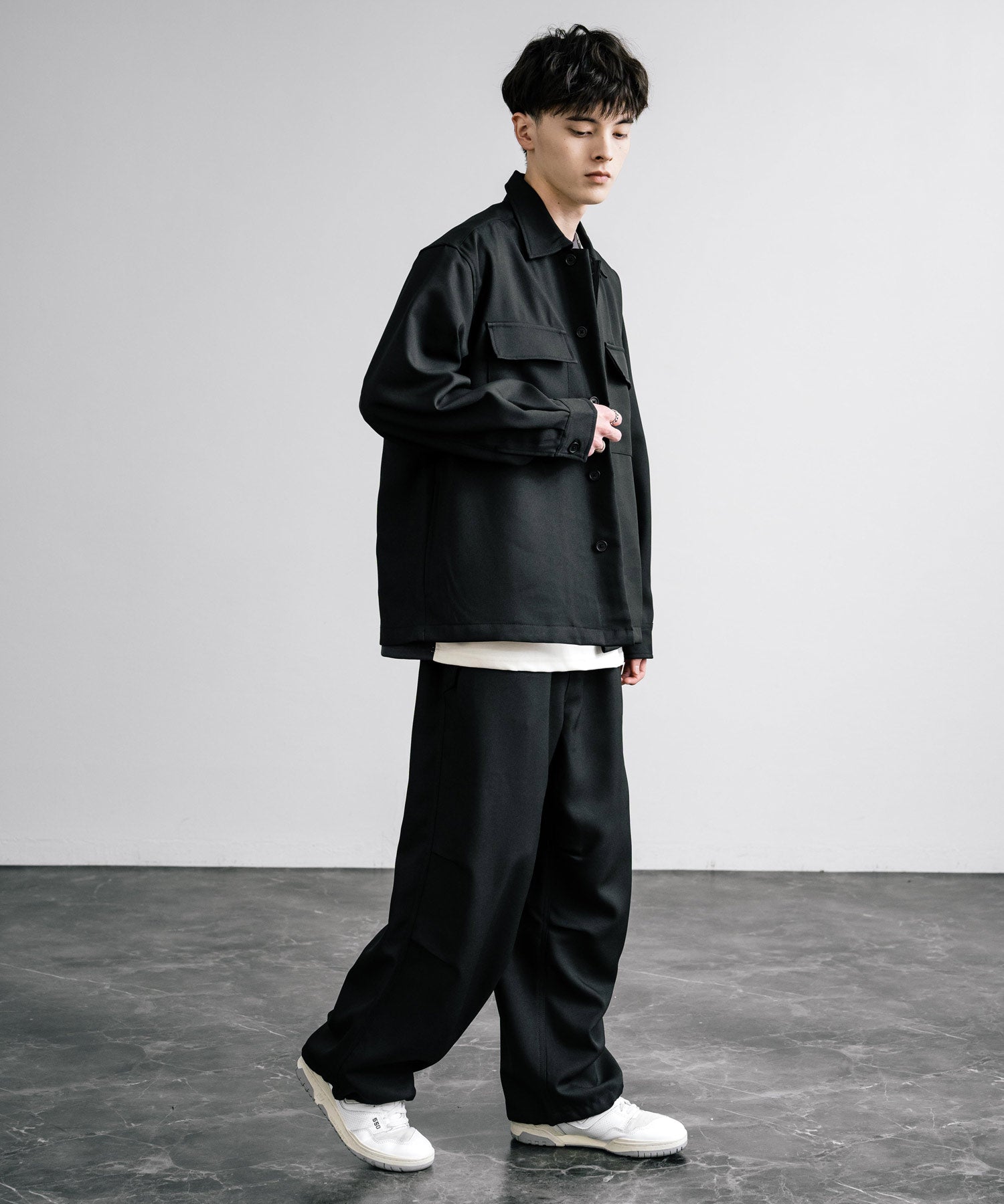 ロッキーモンロー Rocky Monroe セットアップ CPOジャケット パラシュートパンツ メンズ カバーオール ワイドパンツ イージー ライトアウター リラックス オーバーサイズ 無地 14303