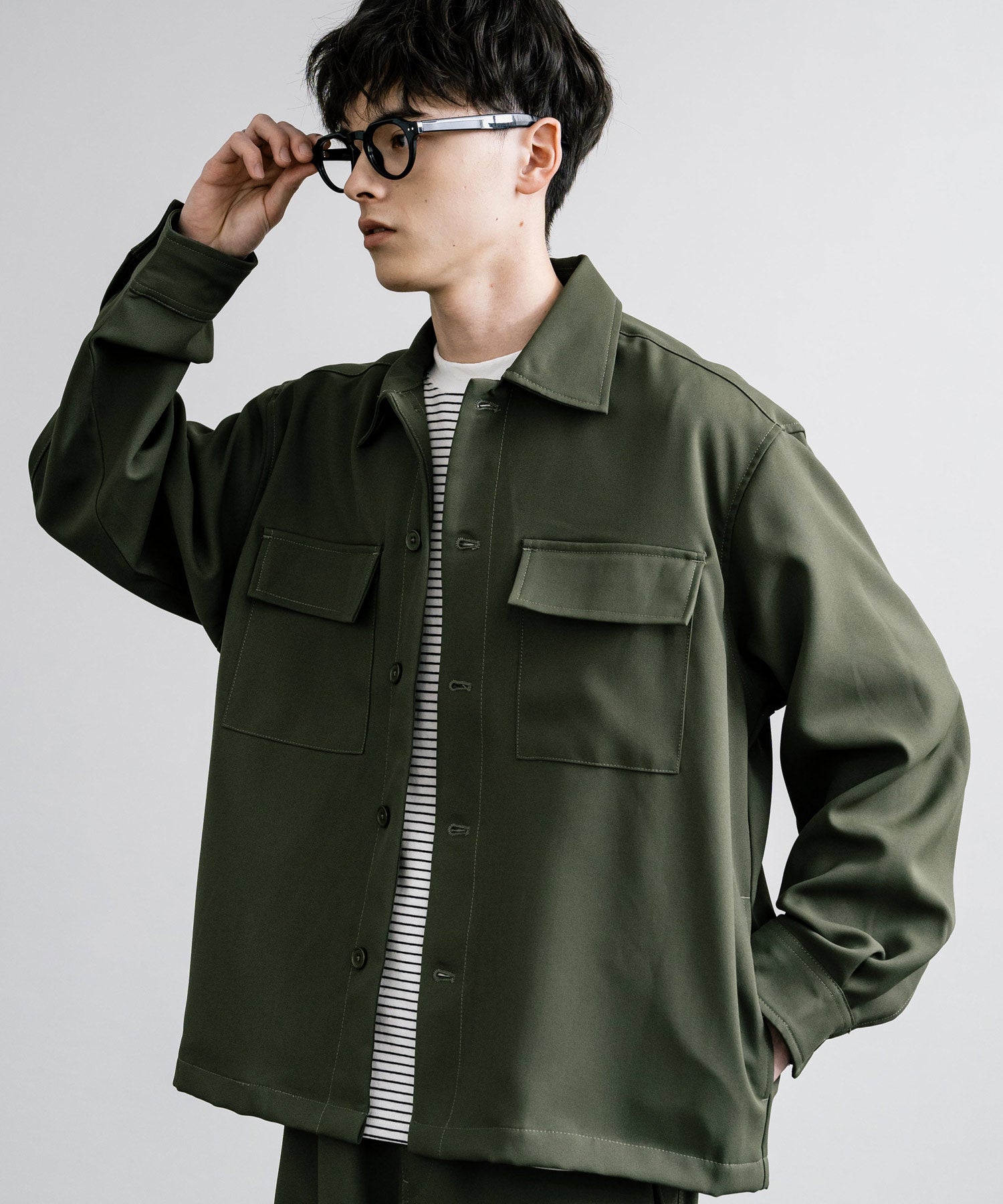 ロッキーモンロー Rocky Monroe セットアップ CPOジャケット パラシュートパンツ メンズ カバーオール ワイドパンツ イージー ライトアウター リラックス オーバーサイズ 無地 14303