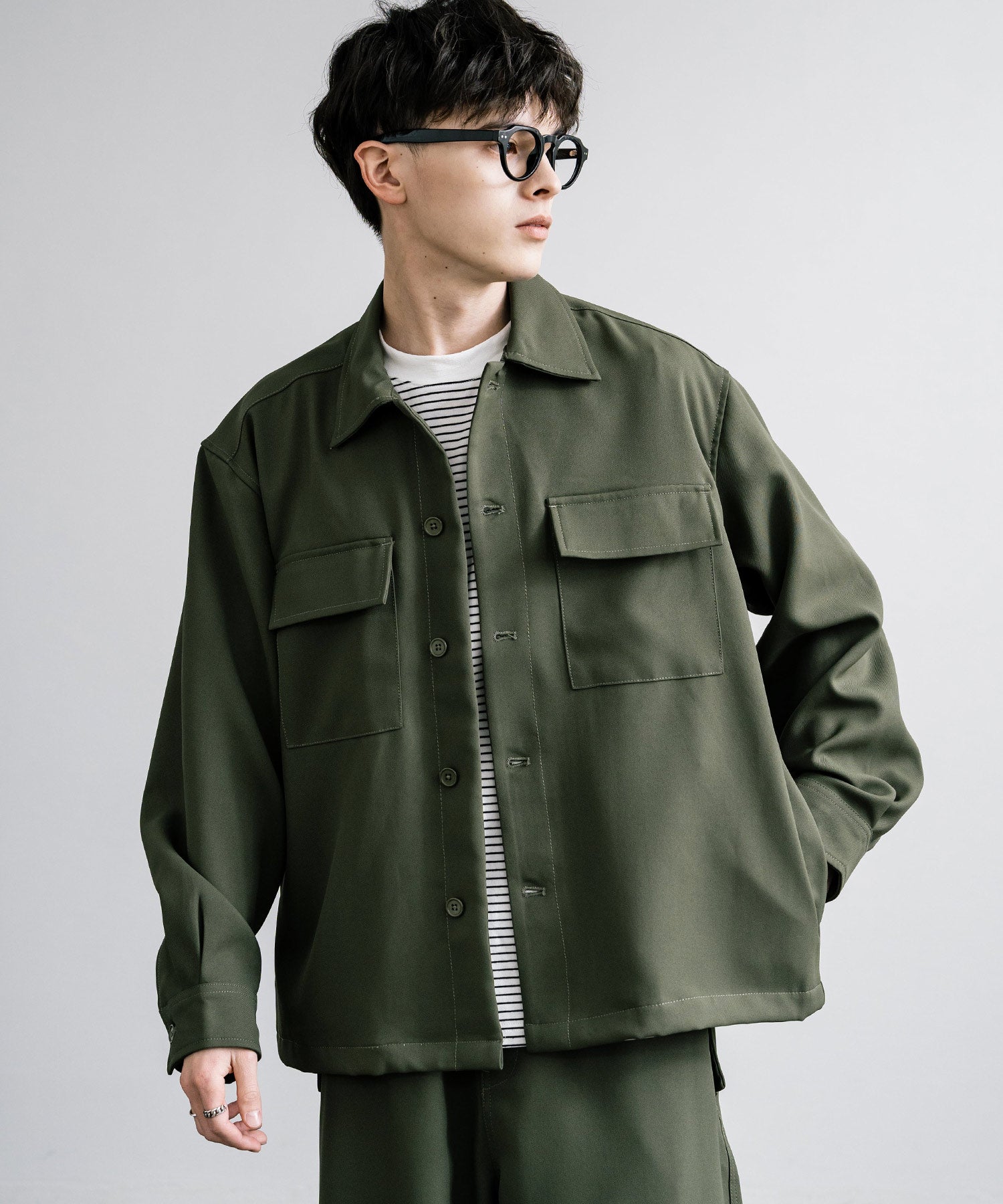 ロッキーモンロー Rocky Monroe セットアップ CPOジャケット パラシュートパンツ メンズ カバーオール ワイドパンツ イージー ライトアウター リラックス オーバーサイズ 無地 14303