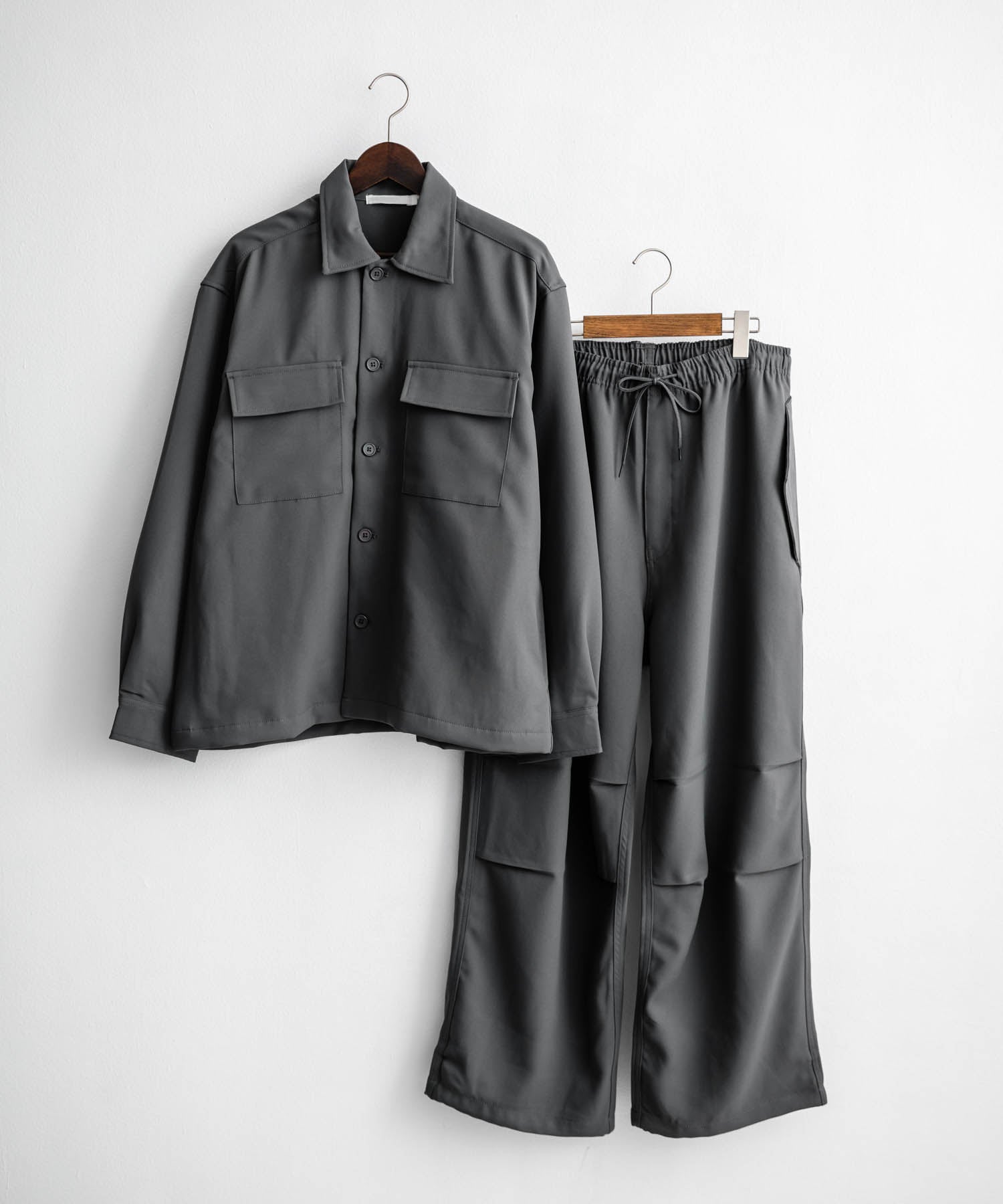 ロッキーモンロー Rocky Monroe セットアップ CPOジャケット パラシュートパンツ メンズ カバーオール ワイドパンツ イージー ライトアウター リラックス オーバーサイズ 無地 14303