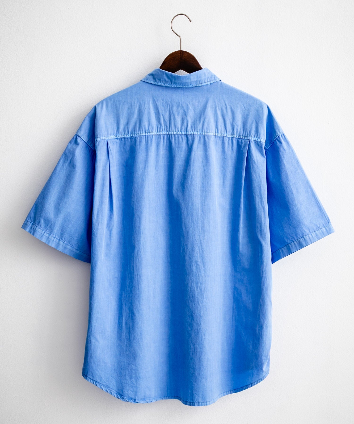 ロッキーモンロー Rocky Monroe カジュアルシャツ 半袖 ピグメント メンズ レディース ブロード 無地 オーバーサイズ ヴィンテージ USED感 製品染め フェード ストリート 14391 (グレー) グレー