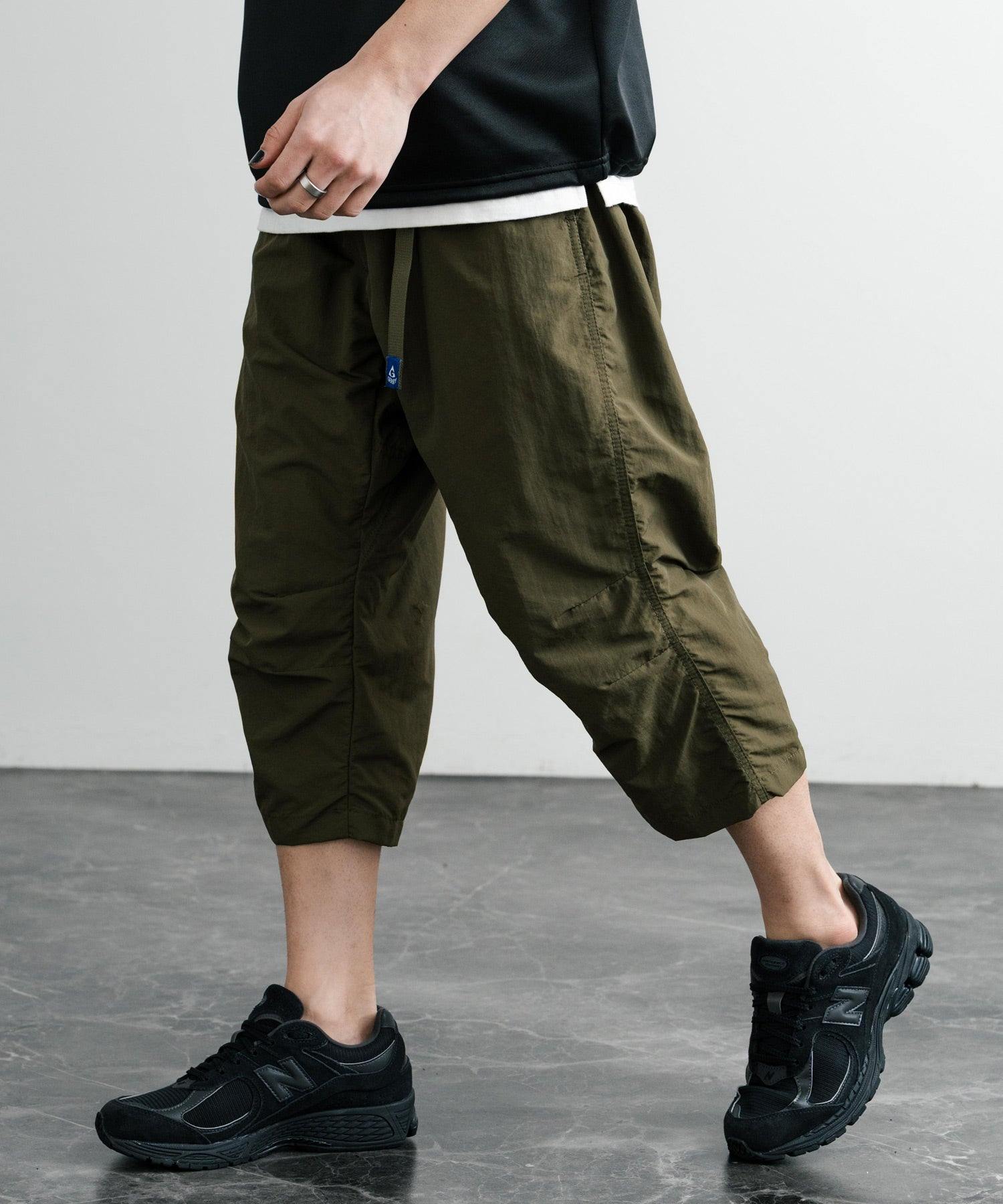 ロッキーモンロー Rocky Monroe 接触冷感 GERRY ジェリー クライミングパンツ アンクル メンズ レディース イージー 無地 リラックス ゆったり ロゴ ワンポイント 14540 (41.オリーブ) 41.オリーブ