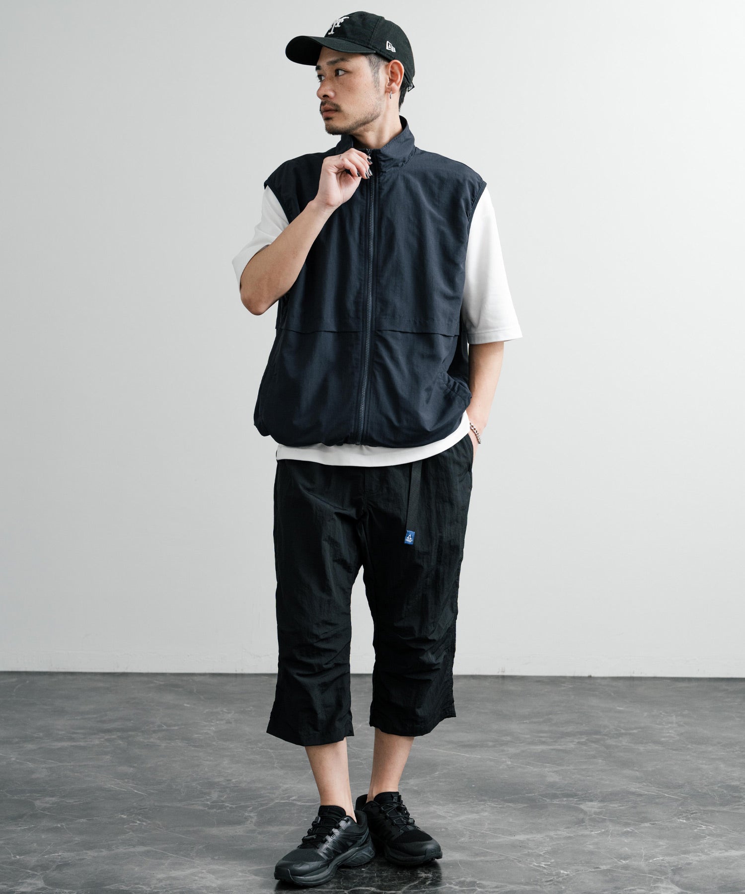 ロッキーモンロー Rocky Monroe 接触冷感 GERRY ジェリー クライミングパンツ アンクル メンズ レディース イージー 無地 リラックス ゆったり ロゴ ワンポイント 14540 (41.オリーブ) 41.オリーブ