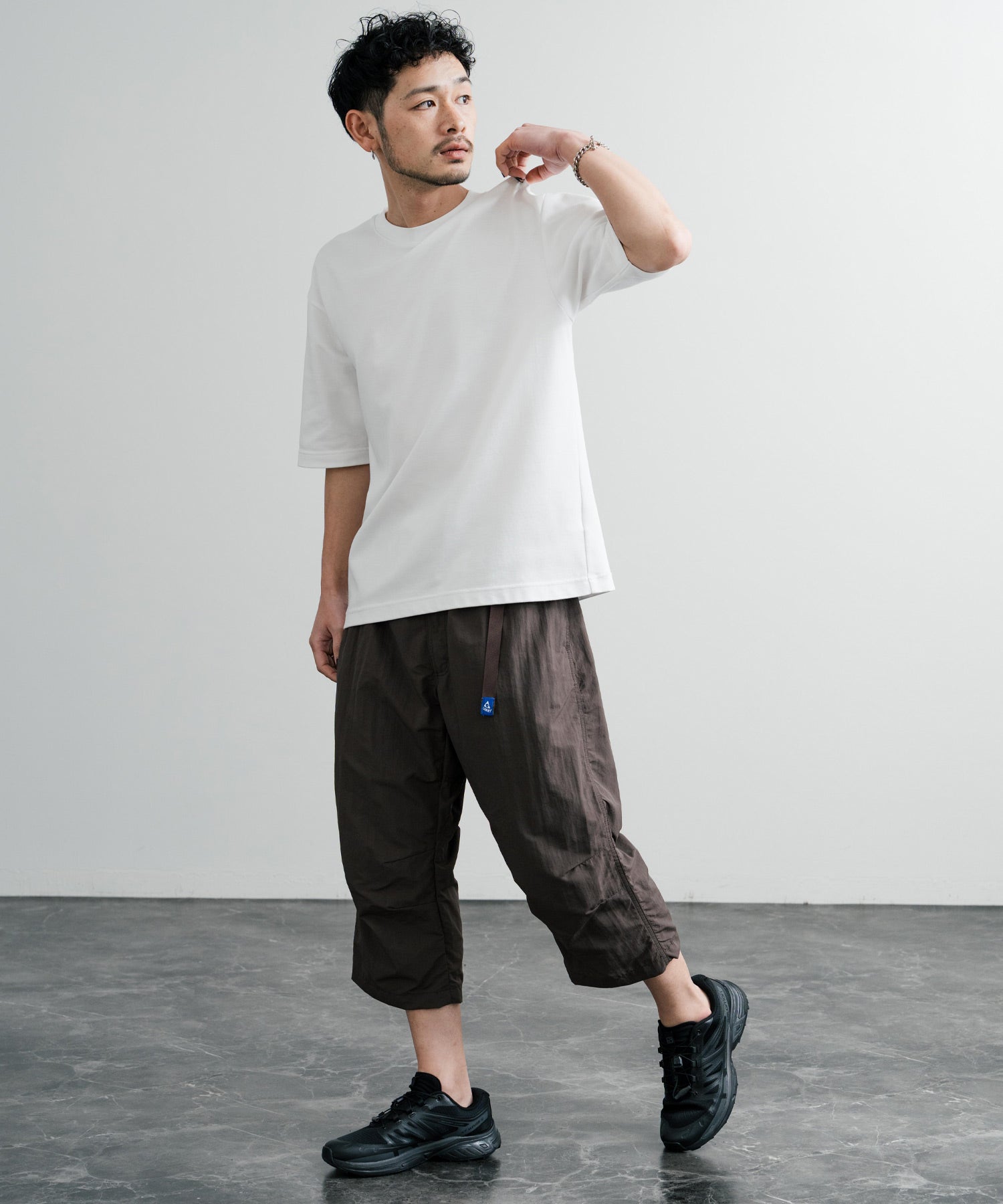 ロッキーモンロー Rocky Monroe 接触冷感 GERRY ジェリー クライミングパンツ アンクル メンズ レディース イージー 無地 リラックス ゆったり ロゴ ワンポイント 14540 (41.オリーブ) 41.オリーブ