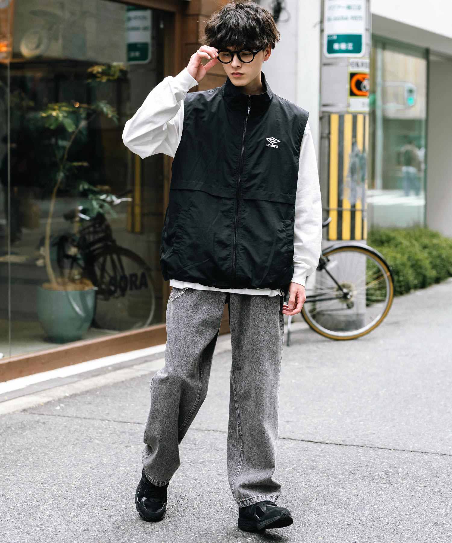 ロッキーモンロー Rocky Monroe ワイドパンツ デニム メンズ テーパード リラックス ルーズ ユーズド ヒゲ加工 ワンウォッシュ ケミカル オーバーダイ ヴィンテージ ブラスト 14464 (ブルーオーバーダイ) ブルーオーバーダイ