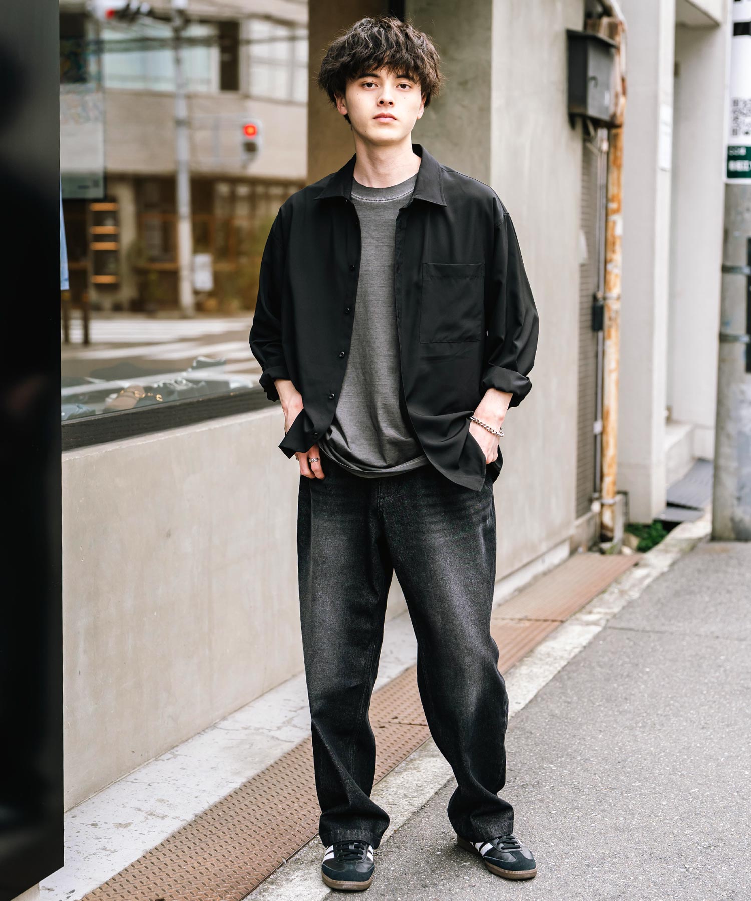 ロッキーモンロー Rocky Monroe ワイドパンツ デニム メンズ テーパード リラックス ルーズ ユーズド ヒゲ加工 ワンウォッシュ ケミカル オーバーダイ ヴィンテージ ブラスト 14464 (ブルーオーバーダイ) ブルーオーバーダイ