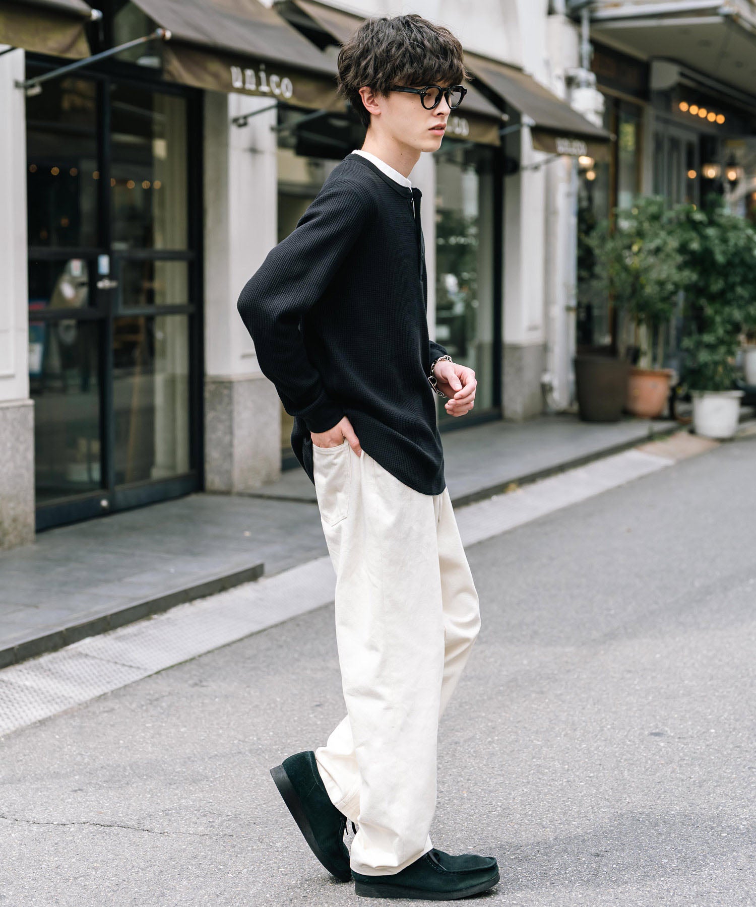 ロッキーモンロー Rocky Monroe ワイドパンツ デニム メンズ テーパード リラックス ルーズ ユーズド ヒゲ加工 ワンウォッシュ ケミカル オーバーダイ ヴィンテージ ブラスト 14464 (ブルーオーバーダイ) ブルーオーバーダイ