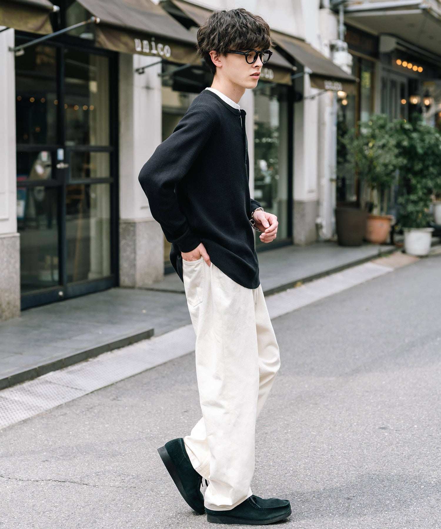 ロッキーモンロー Rocky Monroe ワイドパンツ デニム メンズ テーパード リラックス ルーズ ユーズド ヒゲ加工 ワンウォッシュ ケミカル オーバーダイ ヴィンテージ ブラスト 14464 (ブルーオーバーダイ) ブルーオーバーダイ