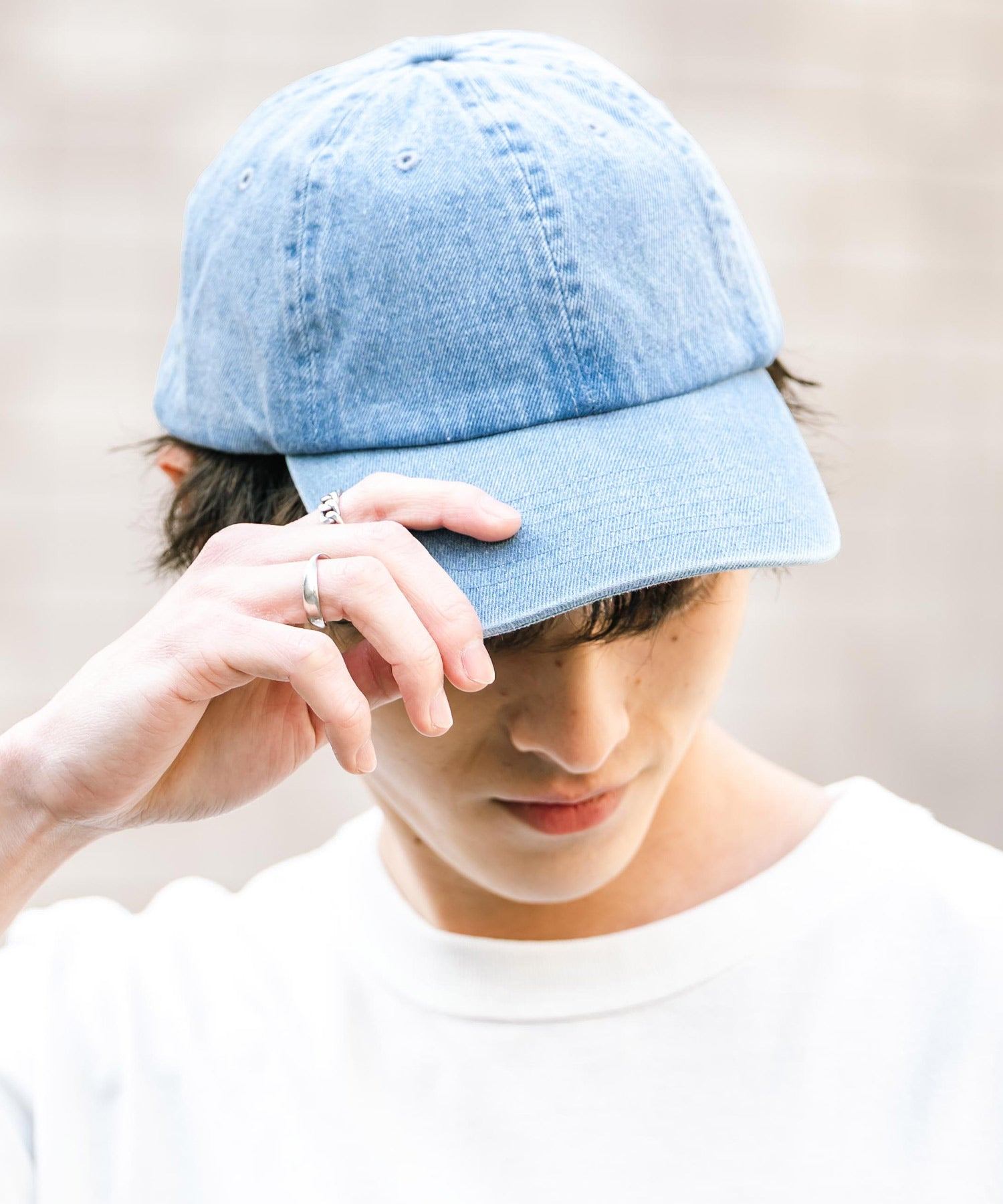 ロッキーモンロー Rocky Monroe NEWHATTAN ニューハッタン ベースボールキャップ デニム メンズ レディース ローキャップ 帽子 日よけ 熱中症対策 無地 ヴィンテージ 14562 (ライトブルー) ライトブルー