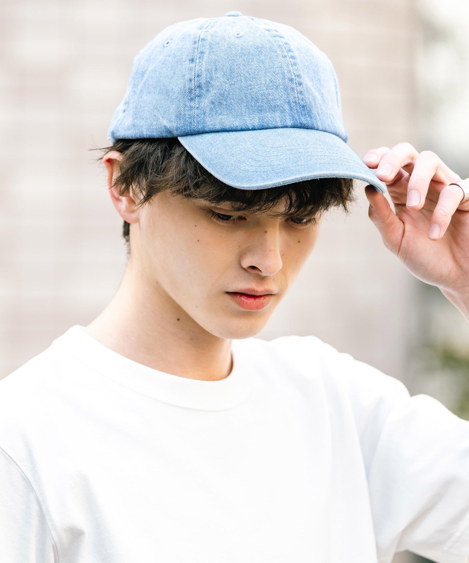 ロッキーモンロー Rocky Monroe NEWHATTAN ニューハッタン ベースボールキャップ デニム メンズ レディース ローキャップ 帽子 日よけ 熱中症対策 無地 ヴィンテージ 14562 (ライトブルー) ライトブルー