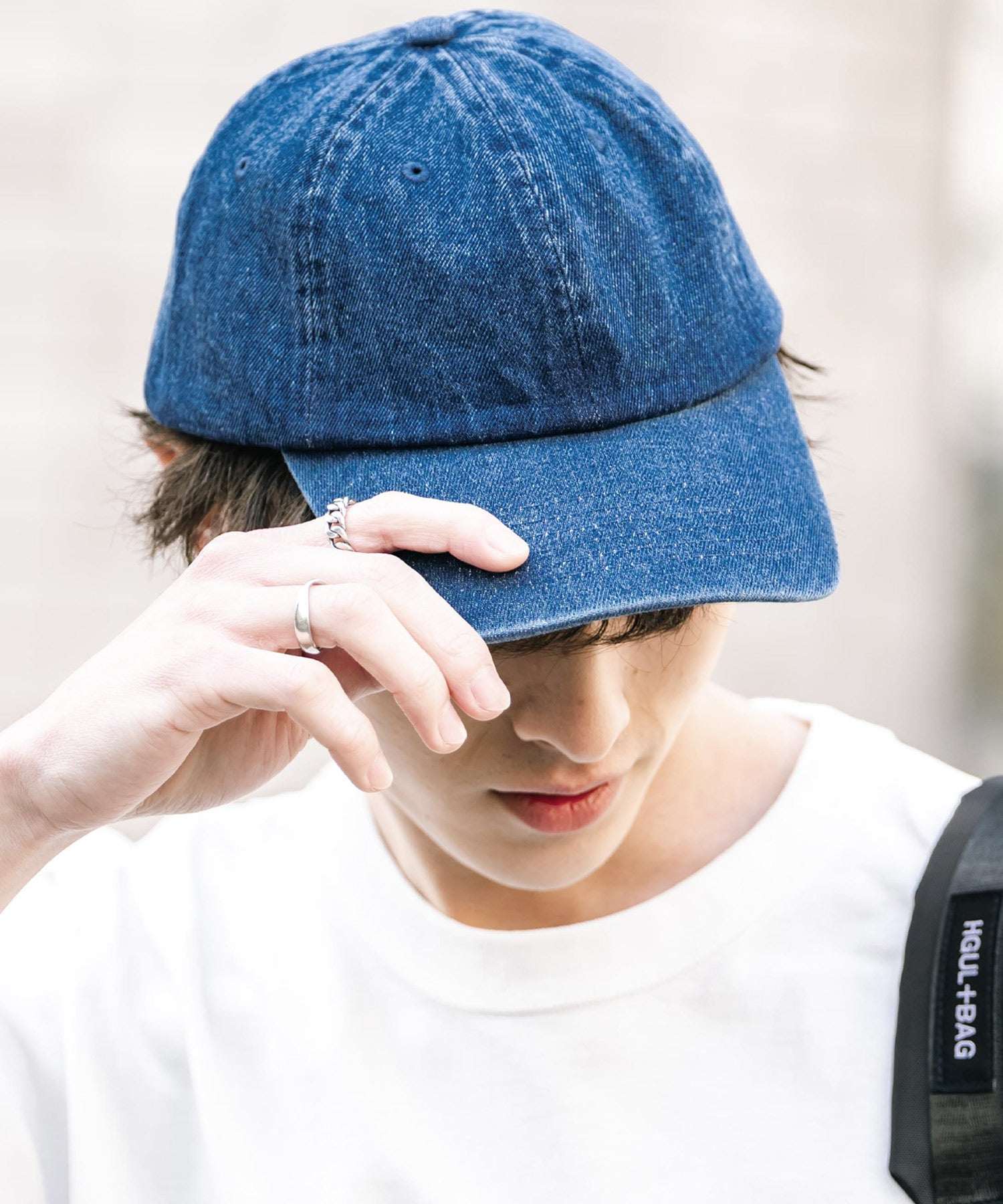 ロッキーモンロー Rocky Monroe NEWHATTAN ニューハッタン ベースボールキャップ デニム メンズ レディース ローキャップ 帽子 日よけ 熱中症対策 無地 ヴィンテージ 14562 (ダークブルー) ダークブルー