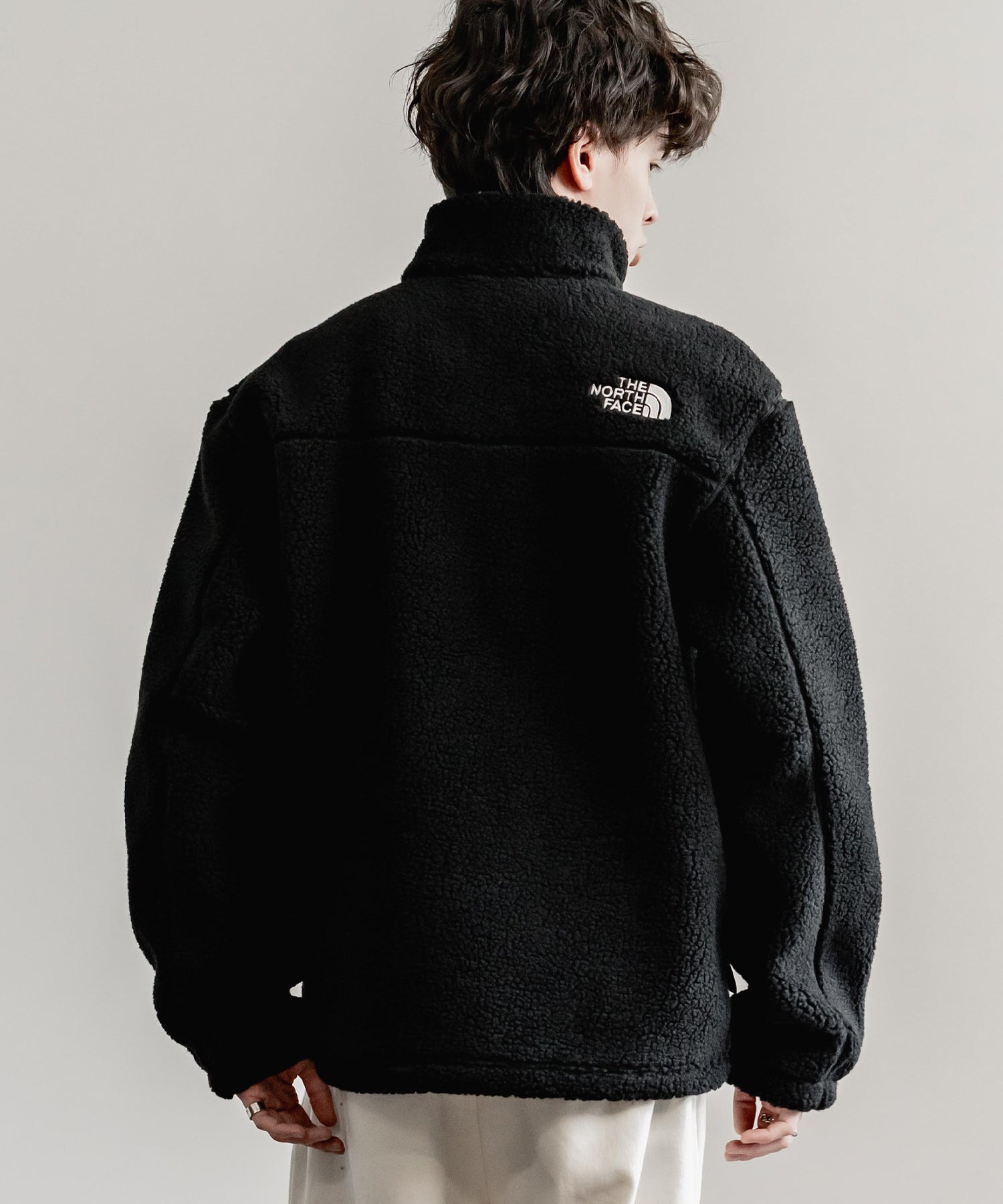 ロッキーモンロー Rocky Monroe THE NORTH FACE 韓国 WHITELABEL 日本未展開モデル SHERPAFLEECEJACKET1 ボアジャケットフリース ブルゾン 14659 (ブラック) ブラック