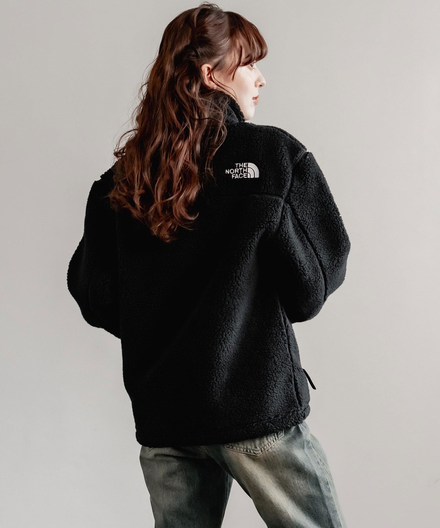 ロッキーモンロー Rocky Monroe THE NORTH FACE 韓国 WHITELABEL 日本未展開モデル SHERPAFLEECEJACKET1 ボアジャケットフリース ブルゾン 14659 (ブラック) ブラック