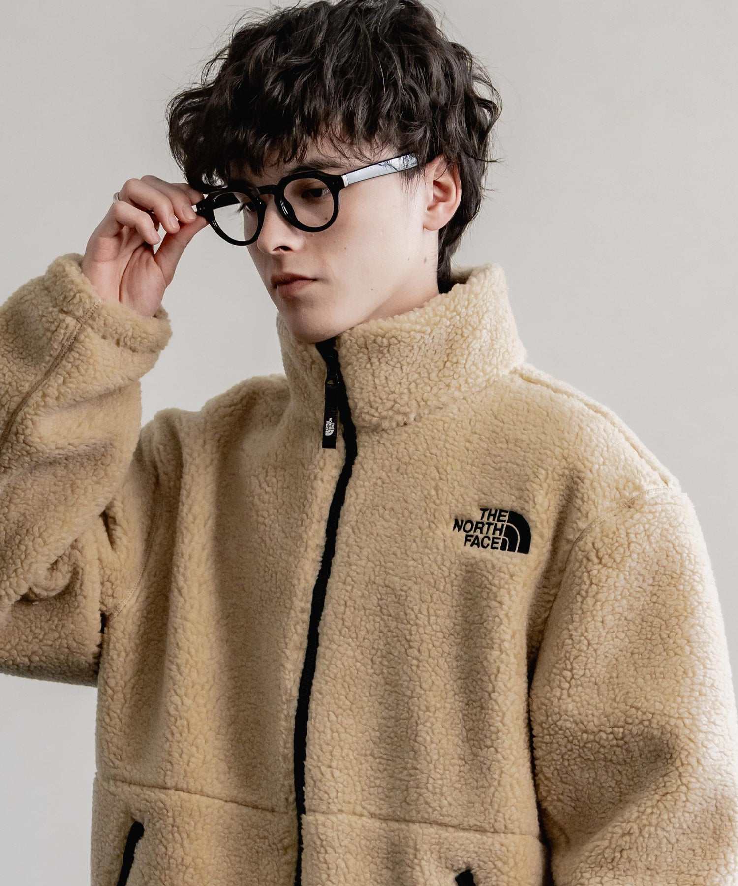 ロッキーモンロー Rocky Monroe THE NORTH FACE 韓国 WHITELABEL 日本未展開モデル SHERPAFLEECEJACKET1 ボアジャケットフリース ブルゾン 14659 (ブラック) ブラック