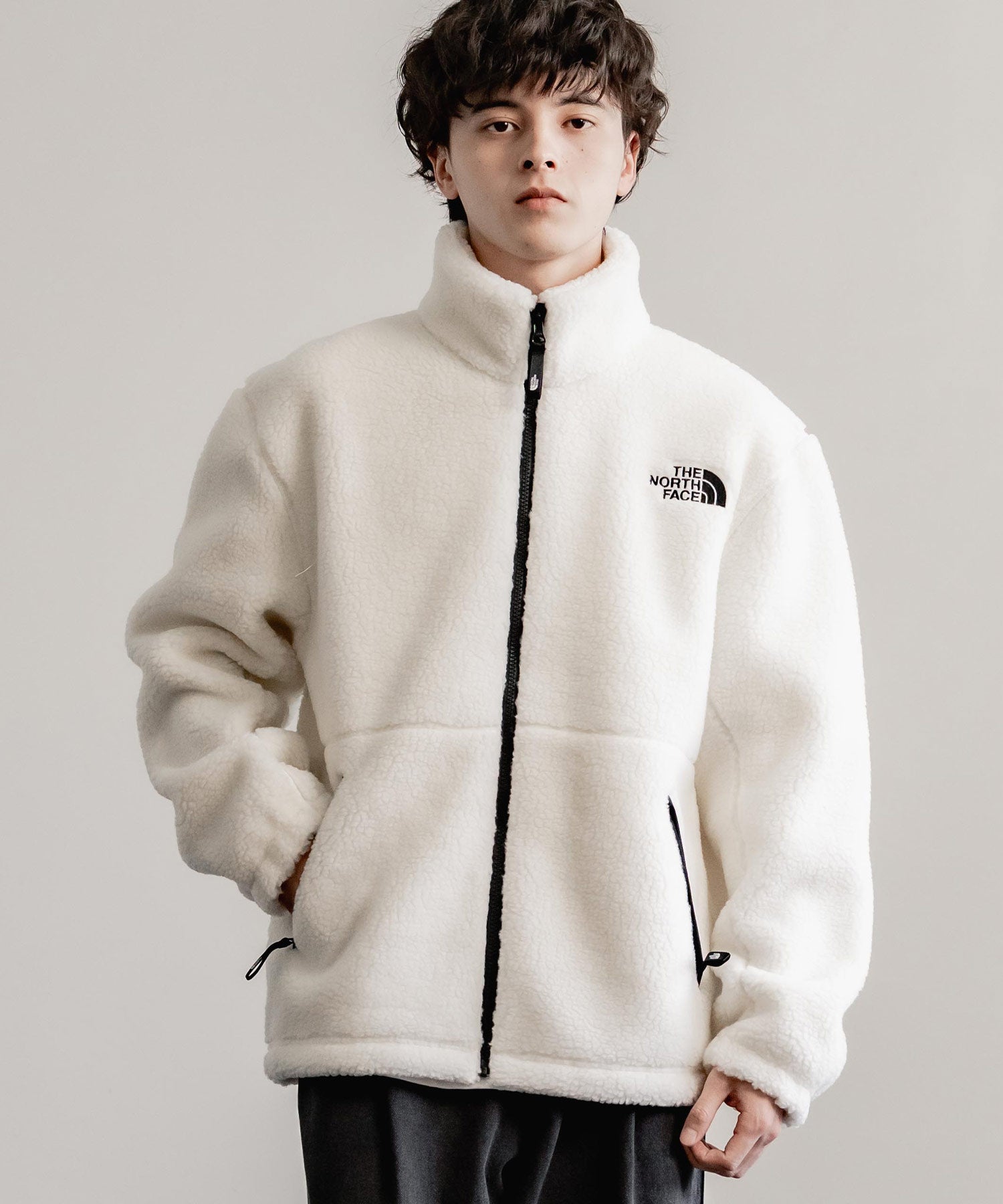 ロッキーモンロー Rocky Monroe THE NORTH FACE 韓国 WHITELABEL 日本未展開モデル SHERPAFLEECEJACKET1 ボアジャケットフリース ブルゾン 14659 (ブラック) ブラック