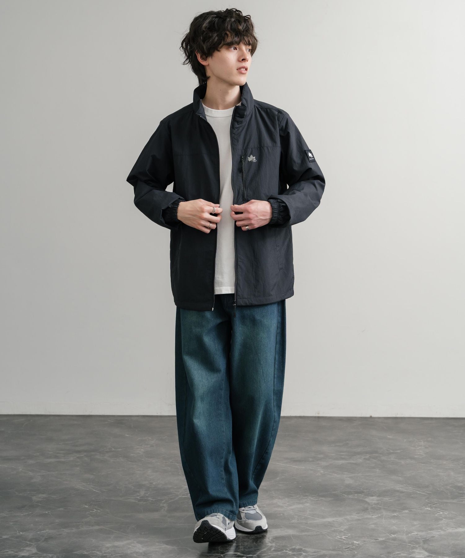 ロッキーモンロー Rocky Monroe ナイロンジャケット 裏タフタ ブルゾン メンズ レディース ライトアウター 撥水 スタンドネック 切替 アウトドア LOGOS ロゴス 14857 (7.ワイン) 7.ワイン