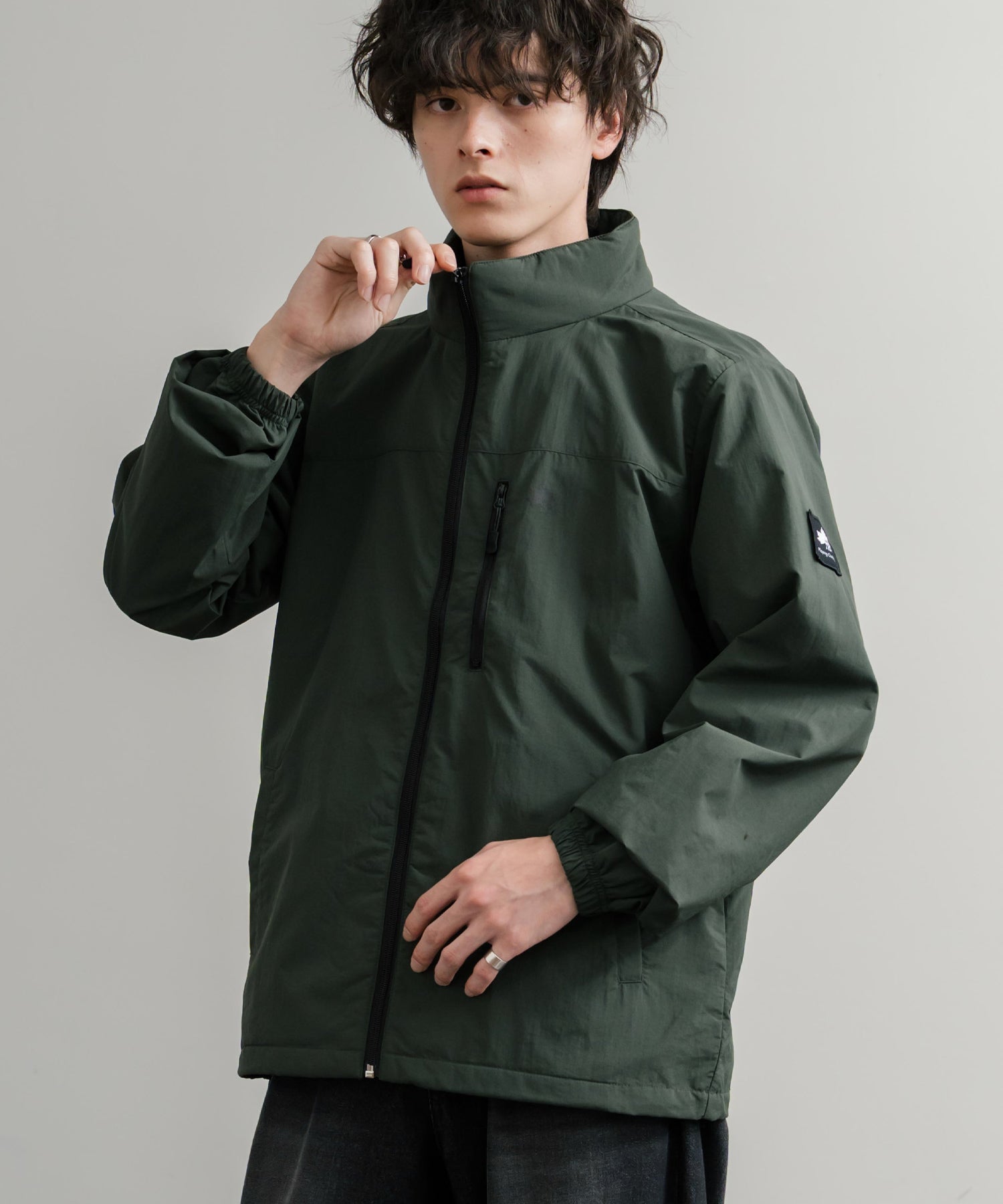 ロッキーモンロー Rocky Monroe ナイロンジャケット 裏タフタ ブルゾン メンズ レディース ライトアウター 撥水 スタンドネック 切替 アウトドア LOGOS ロゴス 14857 (7.ワイン) 7.ワイン