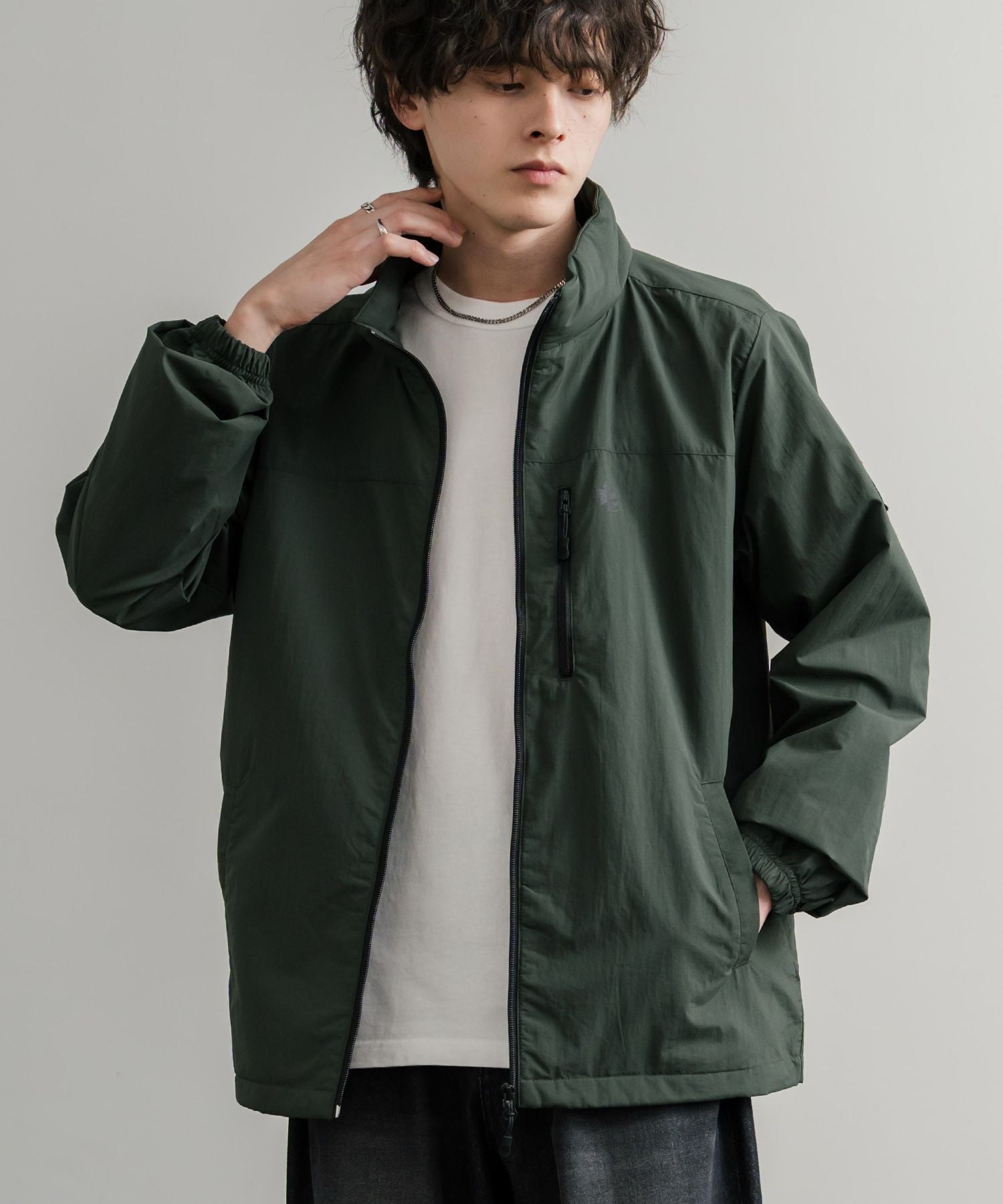 ロッキーモンロー Rocky Monroe ナイロンジャケット 裏タフタ ブルゾン メンズ レディース ライトアウター 撥水 スタンドネック 切替 アウトドア LOGOS ロゴス 14857 (7.ワイン) 7.ワイン