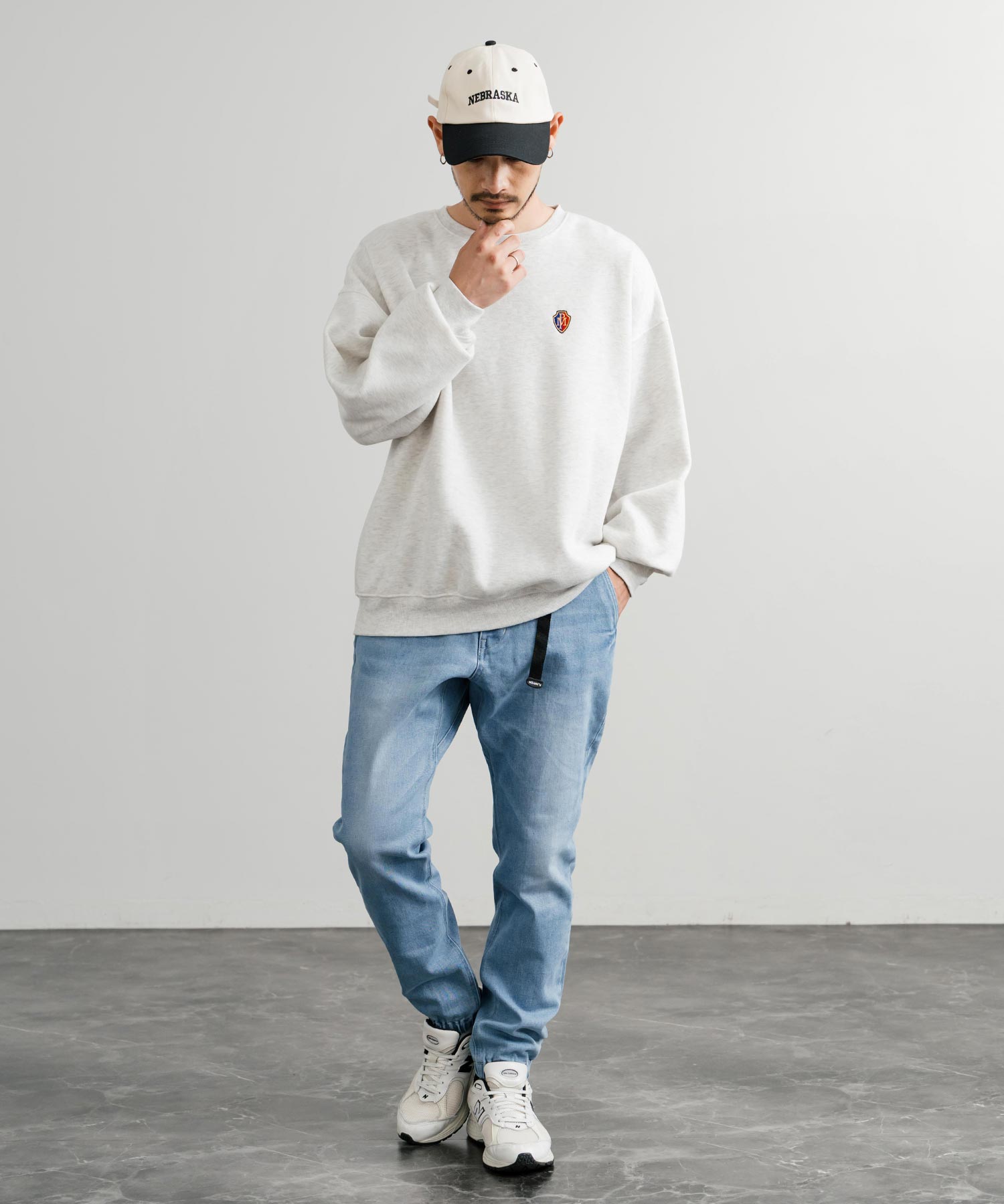 ロッキーモンロー Rocky Monroe ジョガーパンツ クライミング デニム メンズ テーパード イージー ストレッチ ガゼットクロッチ カジュアル KRIFF MAYER 2514002 14781 (73.ライトブルー) 73.ライトブルー