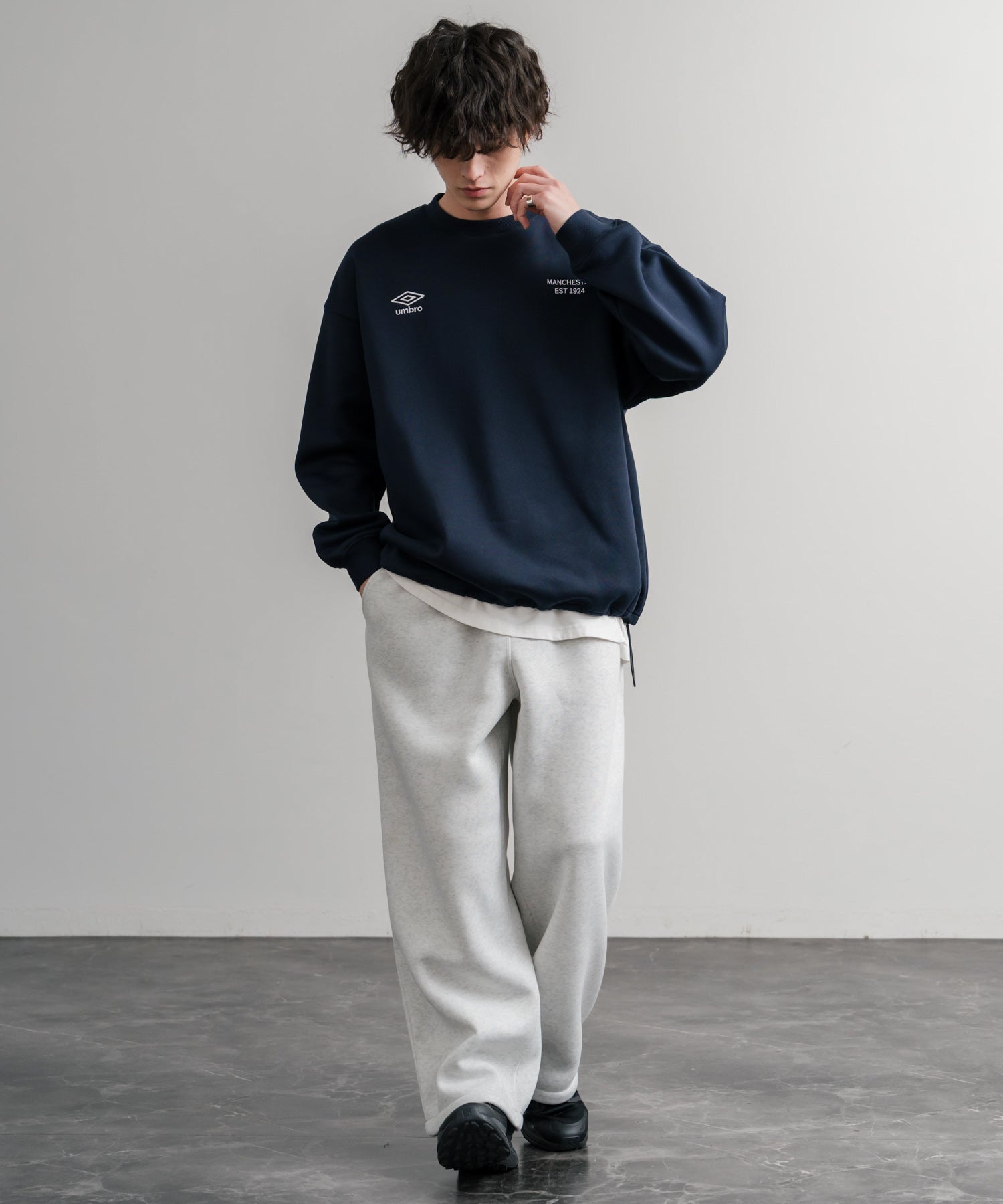 ロッキーモンロー Rocky Monroe スウェットパンツ イージー ワイド メンズ レディース 裏起毛 無地 ヘビーウェイト リラックス ウエストゴム ハイウエスト ドローコード ルーズ 14851 (1.オートミール) 1.オートミール