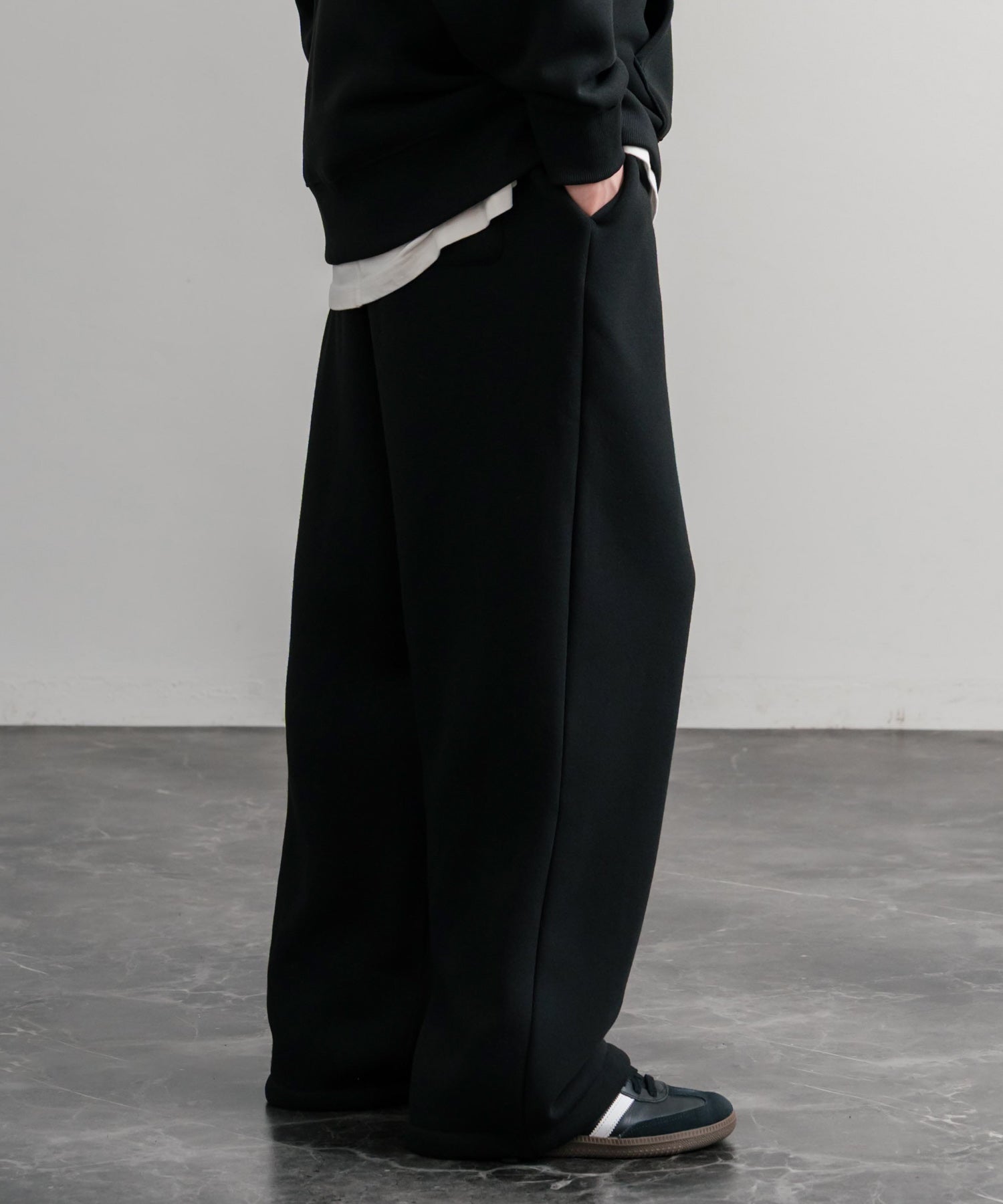 ロッキーモンロー Rocky Monroe スウェットパンツ イージー ワイド メンズ レディース 裏起毛 無地 ヘビーウェイト リラックス ウエストゴム ハイウエスト ドローコード ルーズ 14851 (1.オートミール) 1.オートミール