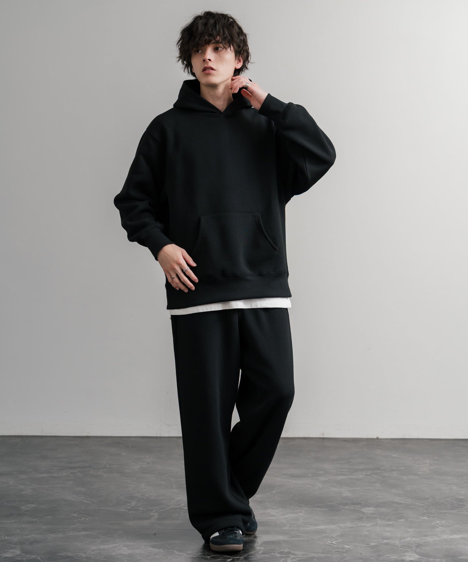 ロッキーモンロー Rocky Monroe スウェットパンツ イージー ワイド メンズ レディース 裏起毛 無地 ヘビーウェイト リラックス ウエストゴム ハイウエスト ドローコード ルーズ 14851 (1.オートミール) 1.オートミール