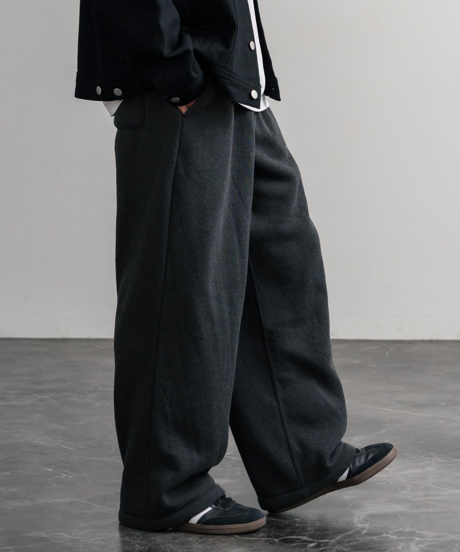 ロッキーモンロー Rocky Monroe スウェットパンツ イージー ワイド メンズ レディース 裏起毛 無地 ヘビーウェイト リラックス ウエストゴム ハイウエスト ドローコード ルーズ 14851 (1.オートミール) 1.オートミール