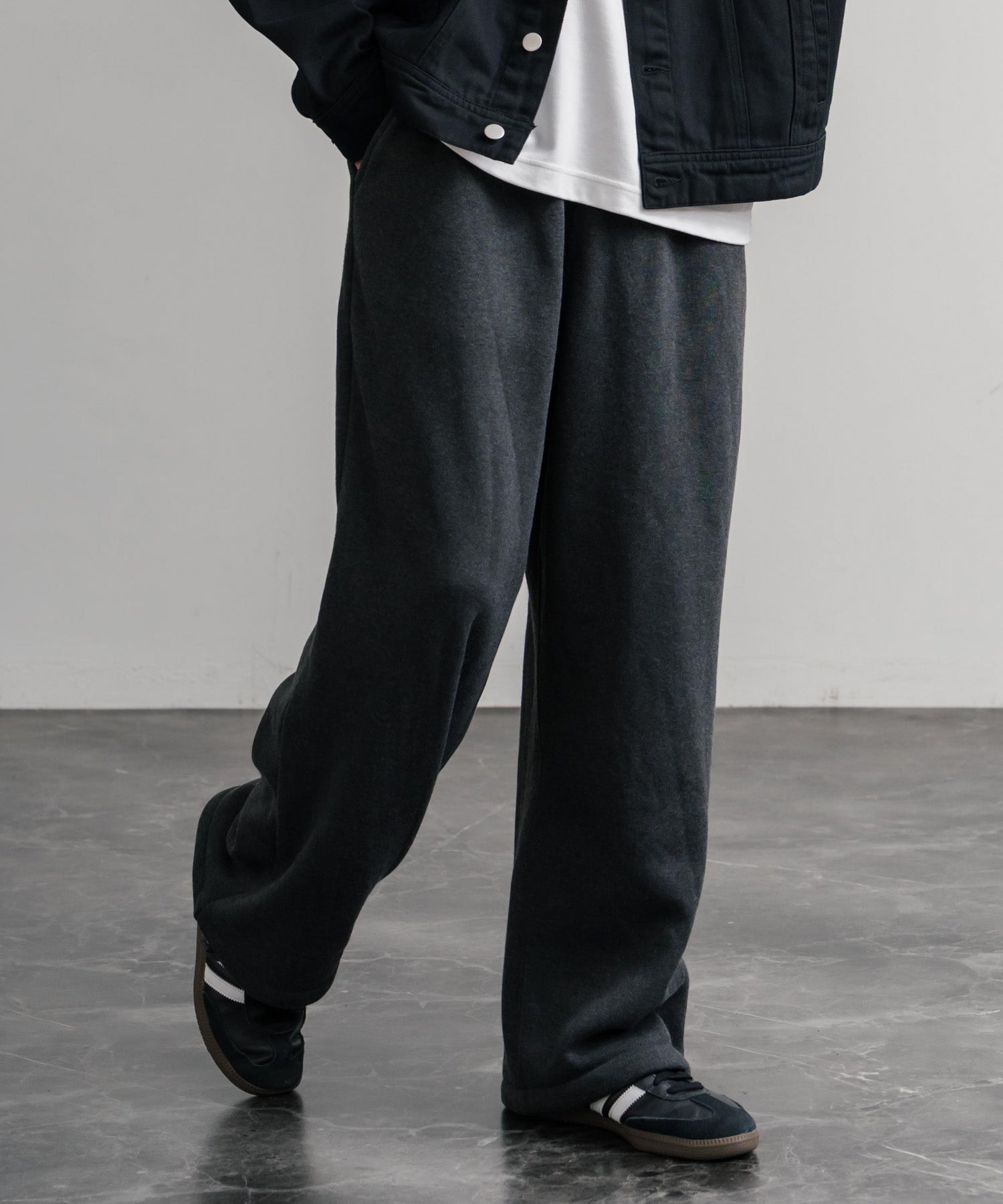 ロッキーモンロー Rocky Monroe スウェットパンツ イージー ワイド メンズ レディース 裏起毛 無地 ヘビーウェイト リラックス ウエストゴム ハイウエスト ドローコード ルーズ 14851 (1.オートミール) 1.オートミール