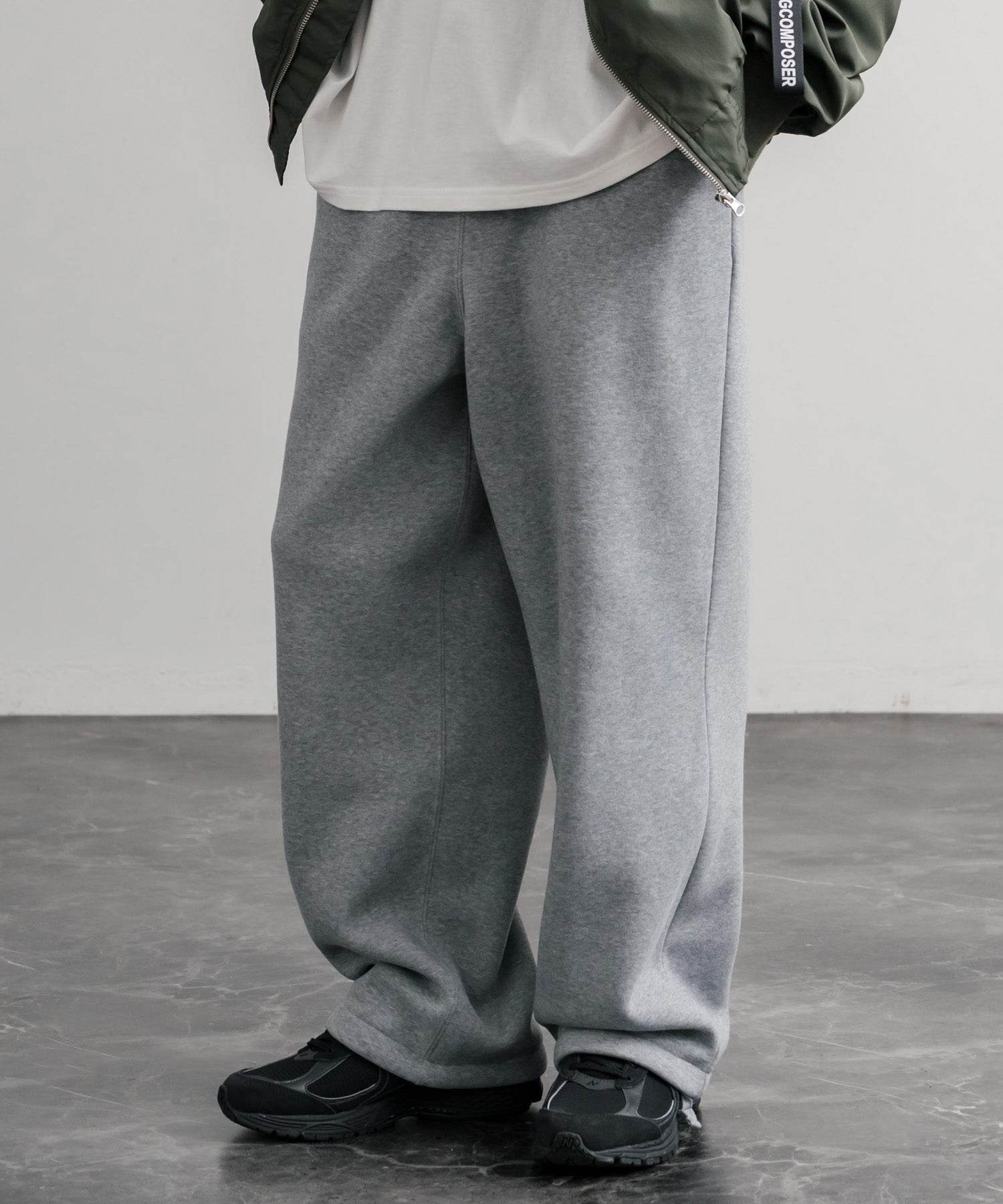 ロッキーモンロー Rocky Monroe スウェットパンツ イージー ワイド メンズ レディース 裏起毛 無地 ヘビーウェイト リラックス ウエストゴム ハイウエスト ドローコード ルーズ 14851 (1.オートミール) 1.オートミール