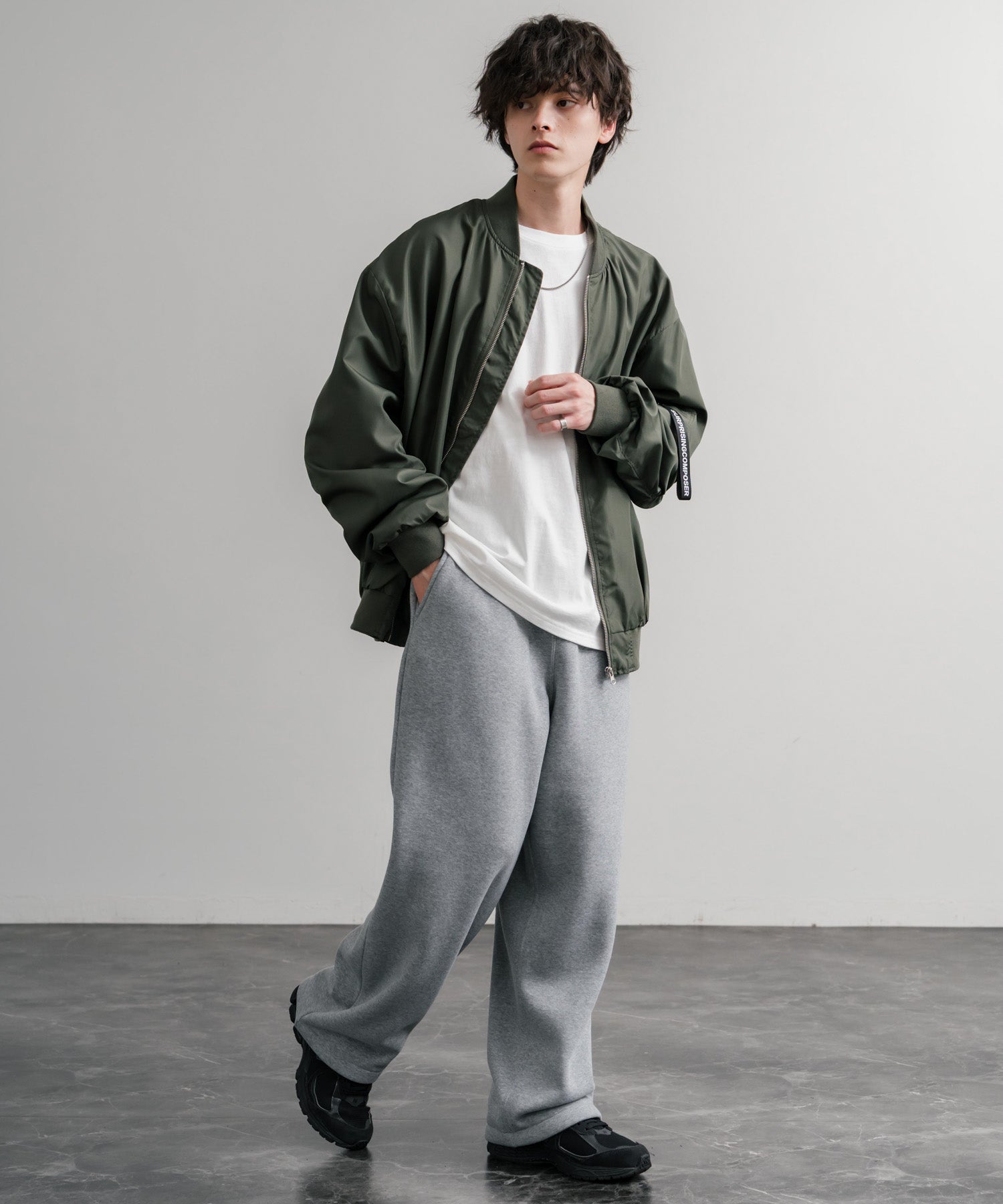 ロッキーモンロー Rocky Monroe スウェットパンツ イージー ワイド メンズ レディース 裏起毛 無地 ヘビーウェイト リラックス ウエストゴム ハイウエスト ドローコード ルーズ 14851 (1.オートミール) 1.オートミール