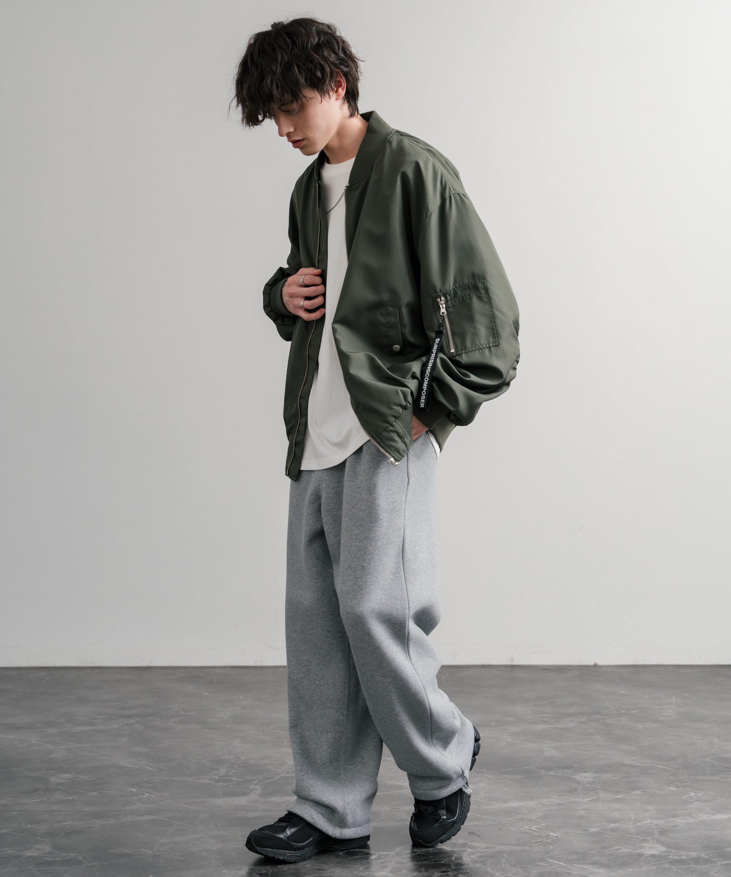 ロッキーモンロー Rocky Monroe スウェットパンツ イージー ワイド メンズ レディース 裏起毛 無地 ヘビーウェイト リラックス ウエストゴム ハイウエスト ドローコード ルーズ 14851 (1.オートミール) 1.オートミール