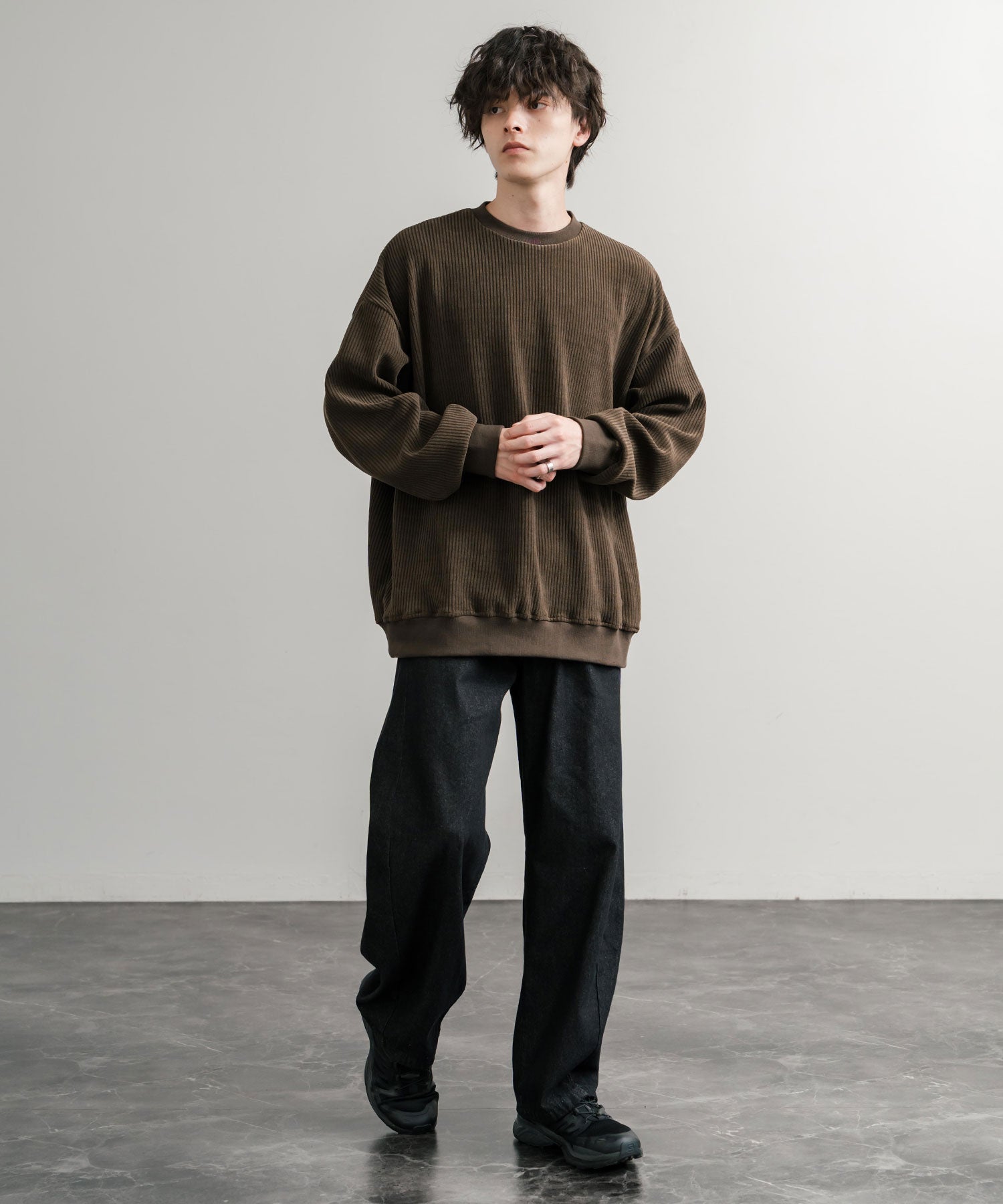 ロッキーモンロー Rocky Monroe GERRY ジェリー デニムパンツ クライミングパンツ メンズ レディース ジーンズ バレルレッグ UVカット ワイド 無地 ロゴ刺繍 15113 (73.ブルー) 73.ブルー