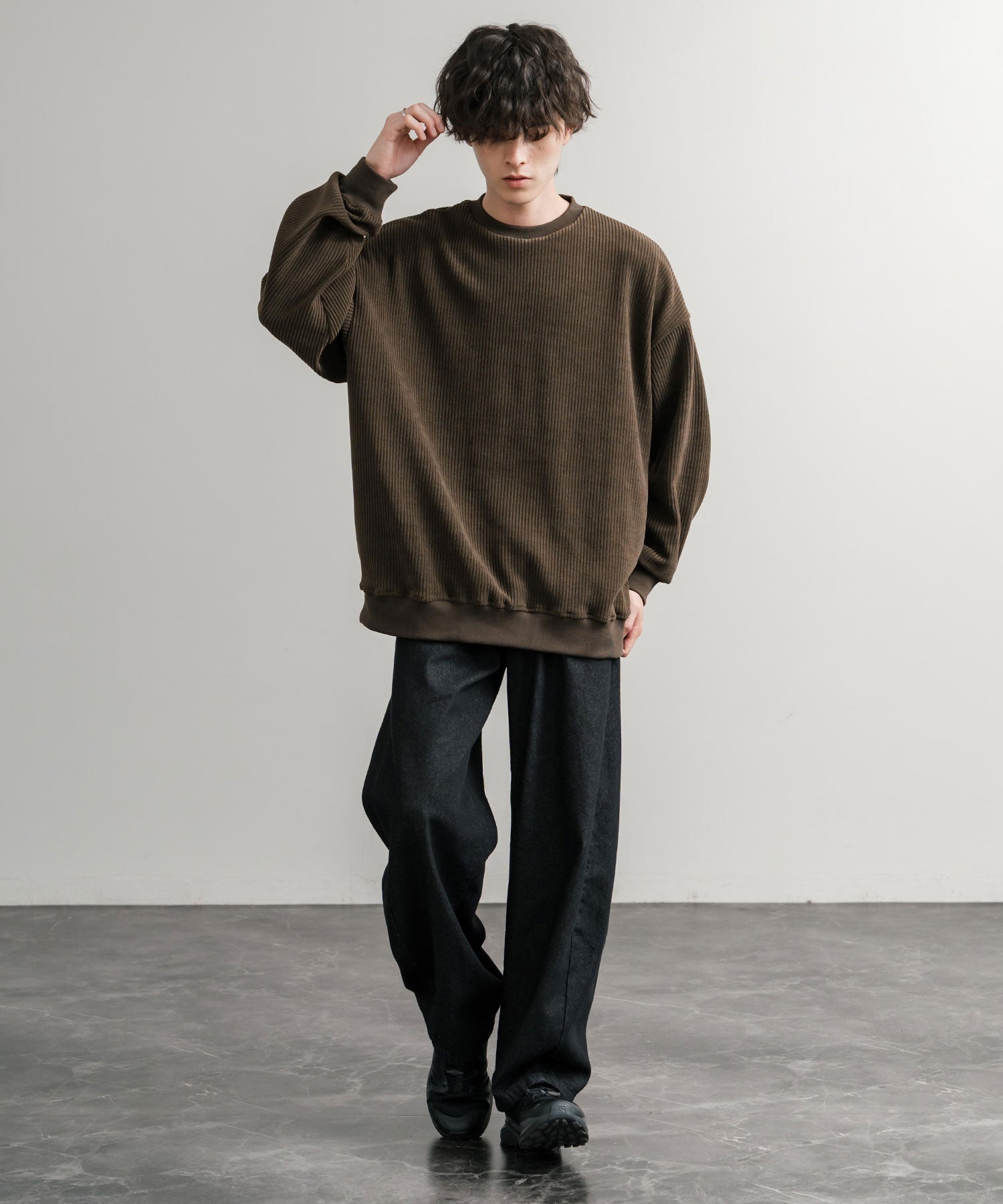 ロッキーモンロー Rocky Monroe GERRY ジェリー デニムパンツ クライミングパンツ メンズ レディース ジーンズ バレルレッグ UVカット ワイド 無地 ロゴ刺繍 15113 (73.ブルー) 73.ブルー