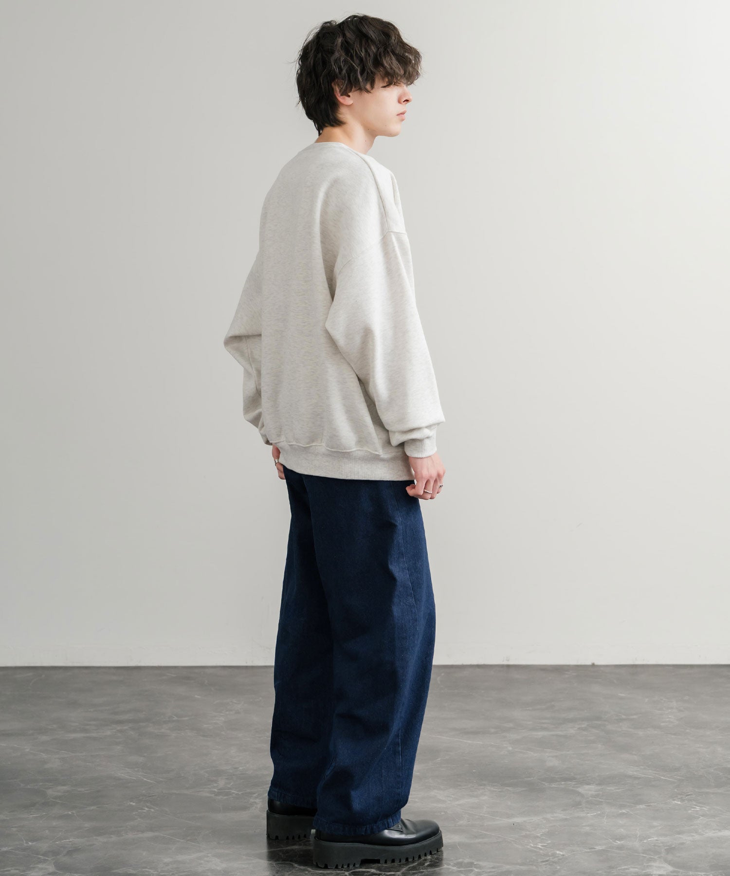 ロッキーモンロー Rocky Monroe GERRY ジェリー デニムパンツ クライミングパンツ メンズ レディース ジーンズ バレルレッグ UVカット ワイド 無地 ロゴ刺繍 15113 (73.ブルー) 73.ブルー