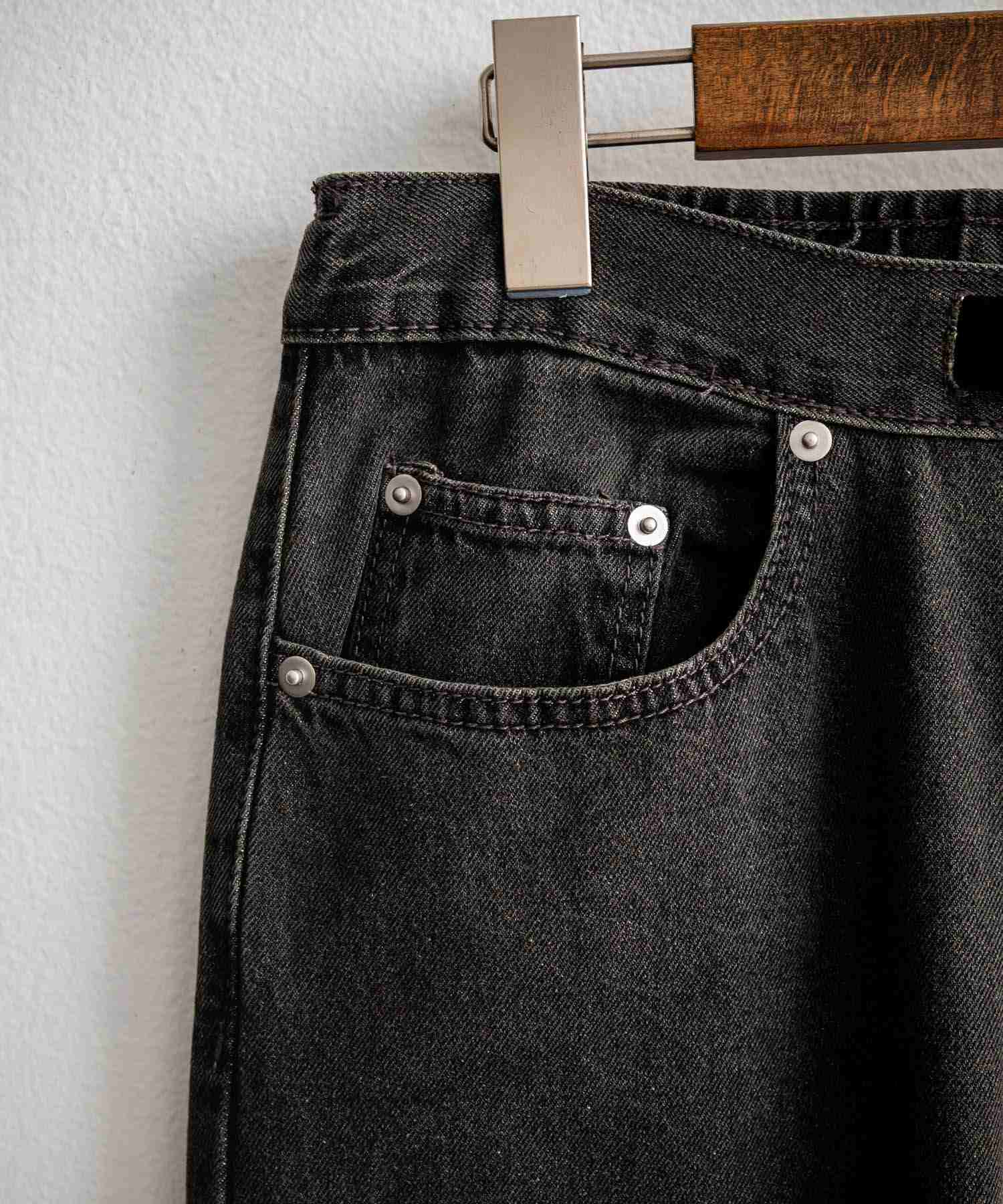 ロッキーモンロー Rocky Monroe GERRY ジェリー デニムパンツ クライミングパンツ メンズ レディース ジーンズ バレルレッグ UVカット ワイド 無地 ロゴ刺繍 15113 (73.ブルー) 73.ブルー