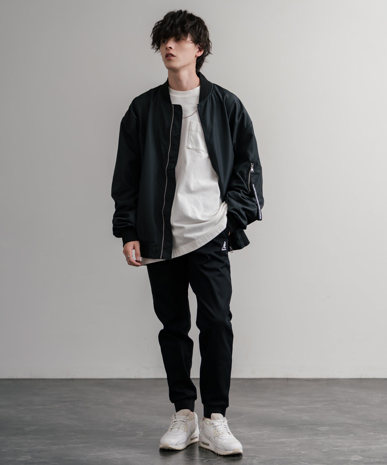 ロッキーモンロー Rocky Monroe KANGOL ジョガーパンツ 暖パン 裏起毛 裏フリース 蓄熱 新色追加 メンズ レディース イージー スリム テーパード ストレッチ 別注コラボ 14622 (ホワイト) ホワイト