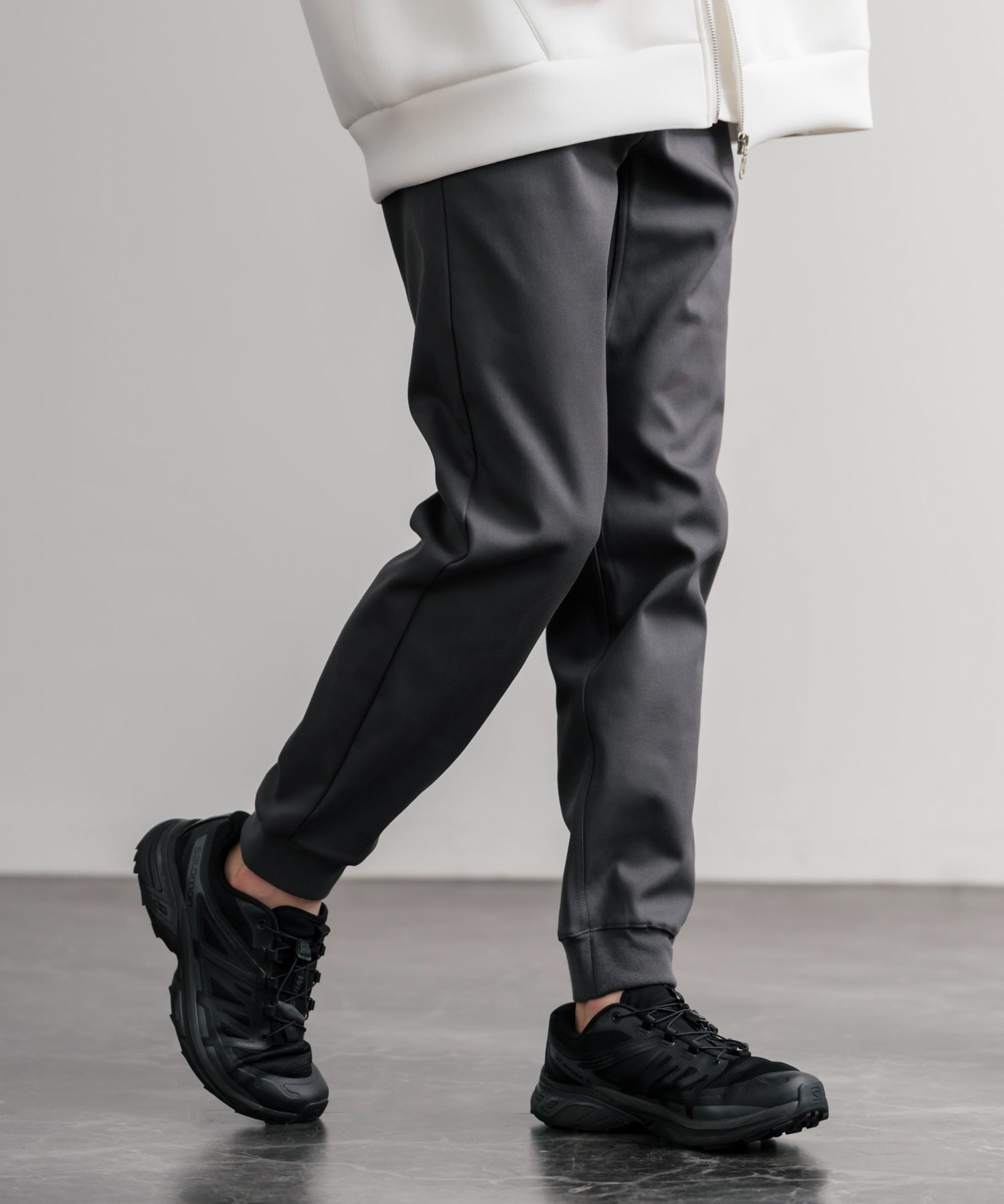 ロッキーモンロー Rocky Monroe KANGOL ジョガーパンツ 暖パン 裏起毛 裏フリース 蓄熱 新色追加 メンズ レディース イージー スリム テーパード ストレッチ 別注コラボ 14622 (ホワイト) ホワイト