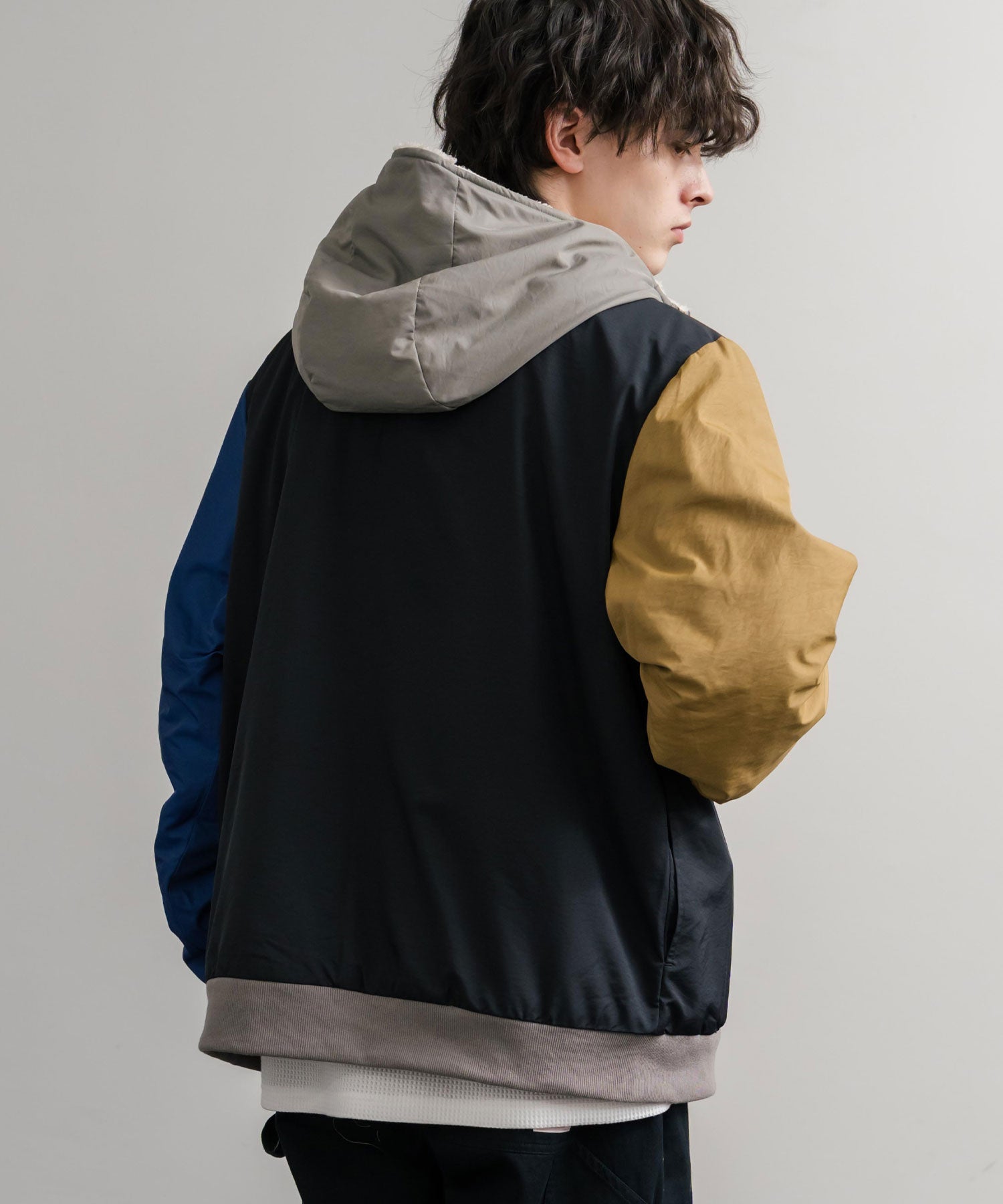 ロッキーモンロー Rocky Monroe ボアジャケット マウンテンパーカー ブルゾン メンズ レディース フード フリース リバーシブル 2WAY KRIFF MAYER 2514403 14795 (90.マルチ1) 90.マルチ1