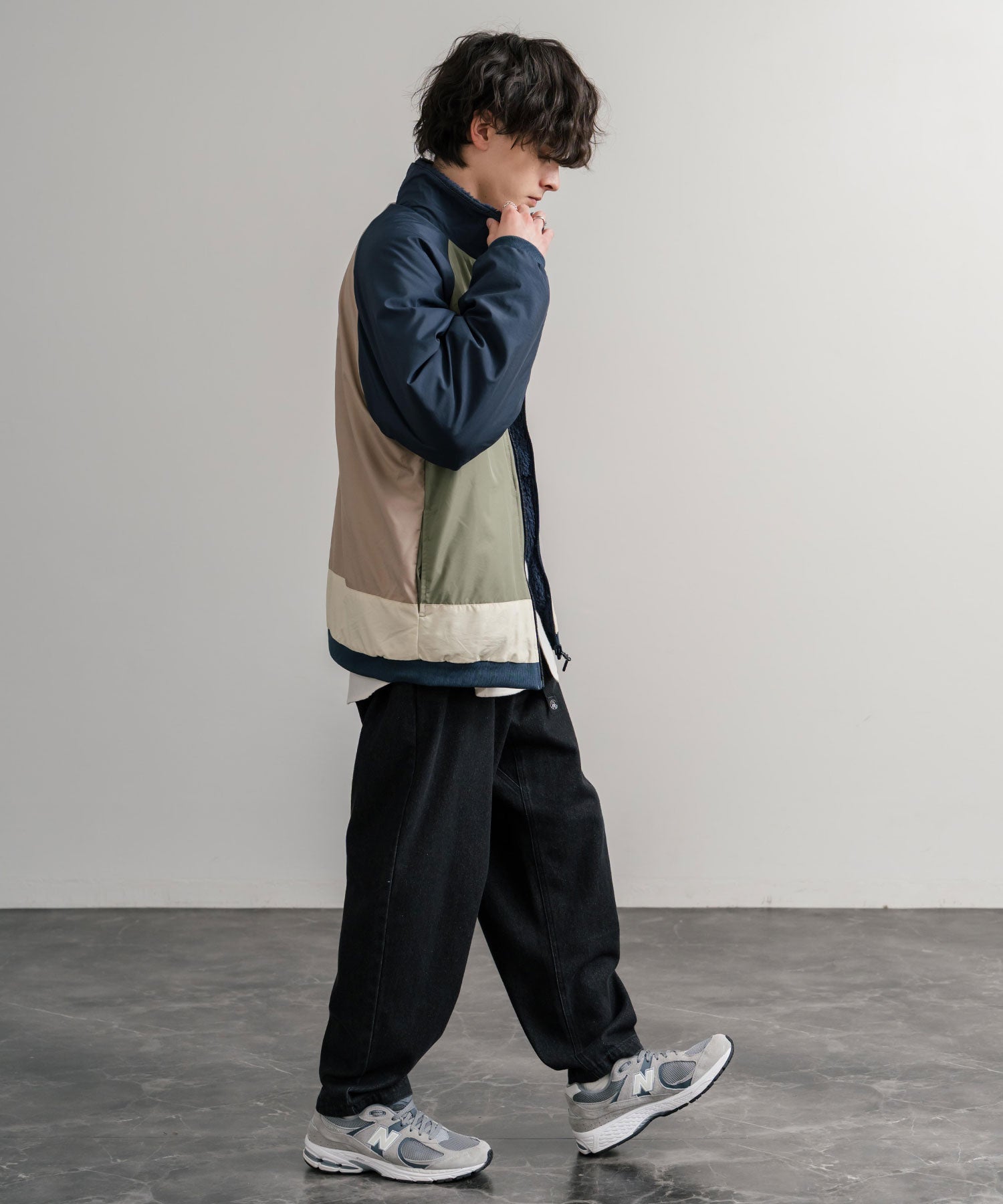 ロッキーモンロー Rocky Monroe ボアジャケット スタンドネック ブルゾン メンズ レディース フリース リバーシブル 2WAY ワッペン KRIFF MAYER 2514404 14796 (110.マルチ2) 110.マルチ2