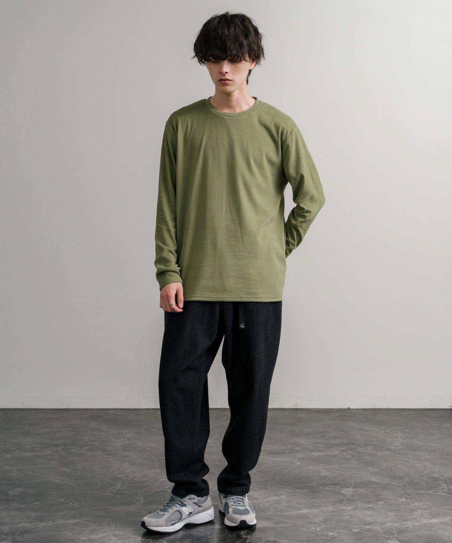 ロッキーモンロー Rocky Monroe カットソー フリース 長袖 メンズ レディース Tシャツ ロンT リラックス ストレッチ 無地 クルーネック 保温 ベーシック シンプル カジュアル 14854 (4.ワイン) 4.ワイン