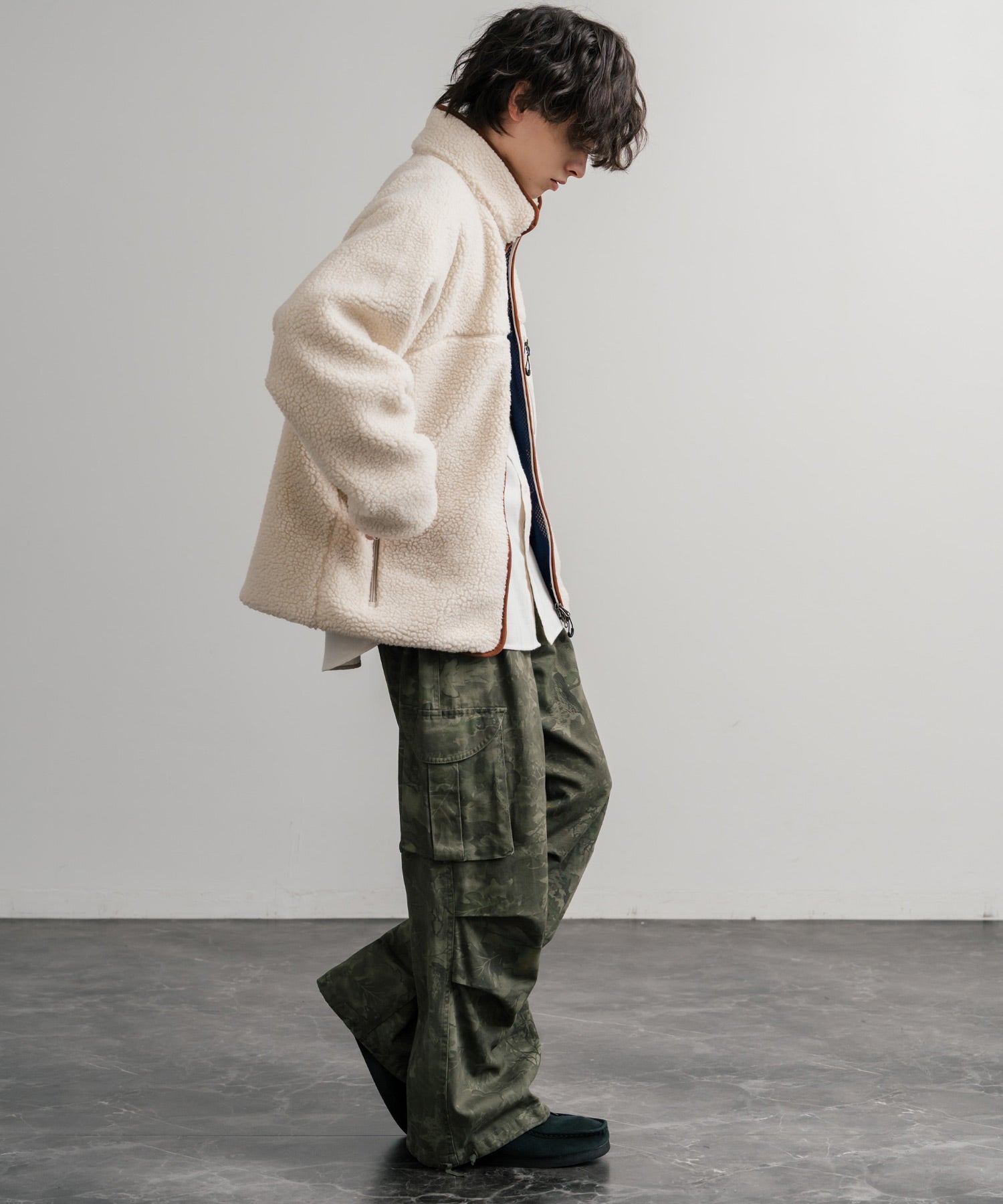 ロッキーモンロー Rocky Monroe FIRST DOWN ファーストダウン ボアジャケット フリース メンズ レディース アウター ブルゾン ラグラン タンブリングボア F942021 14981 (80.パープル) 80.パープル