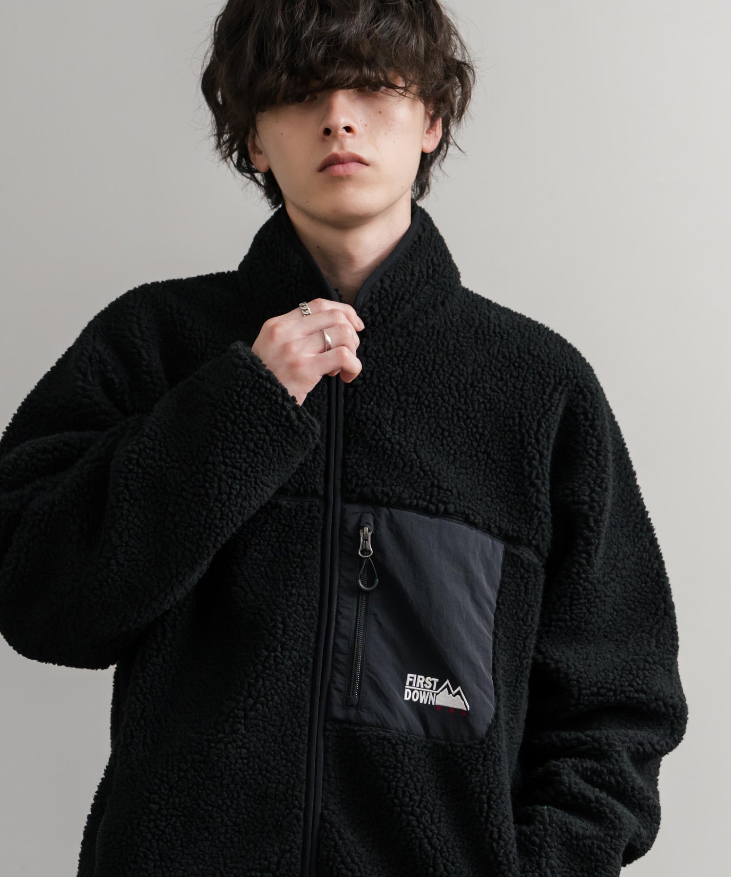 ロッキーモンロー Rocky Monroe FIRST DOWN ファーストダウン ボアジャケット フリース メンズ レディース アウター ブルゾン ラグラン タンブリングボア F942021 14981 (80.パープル) 80.パープル