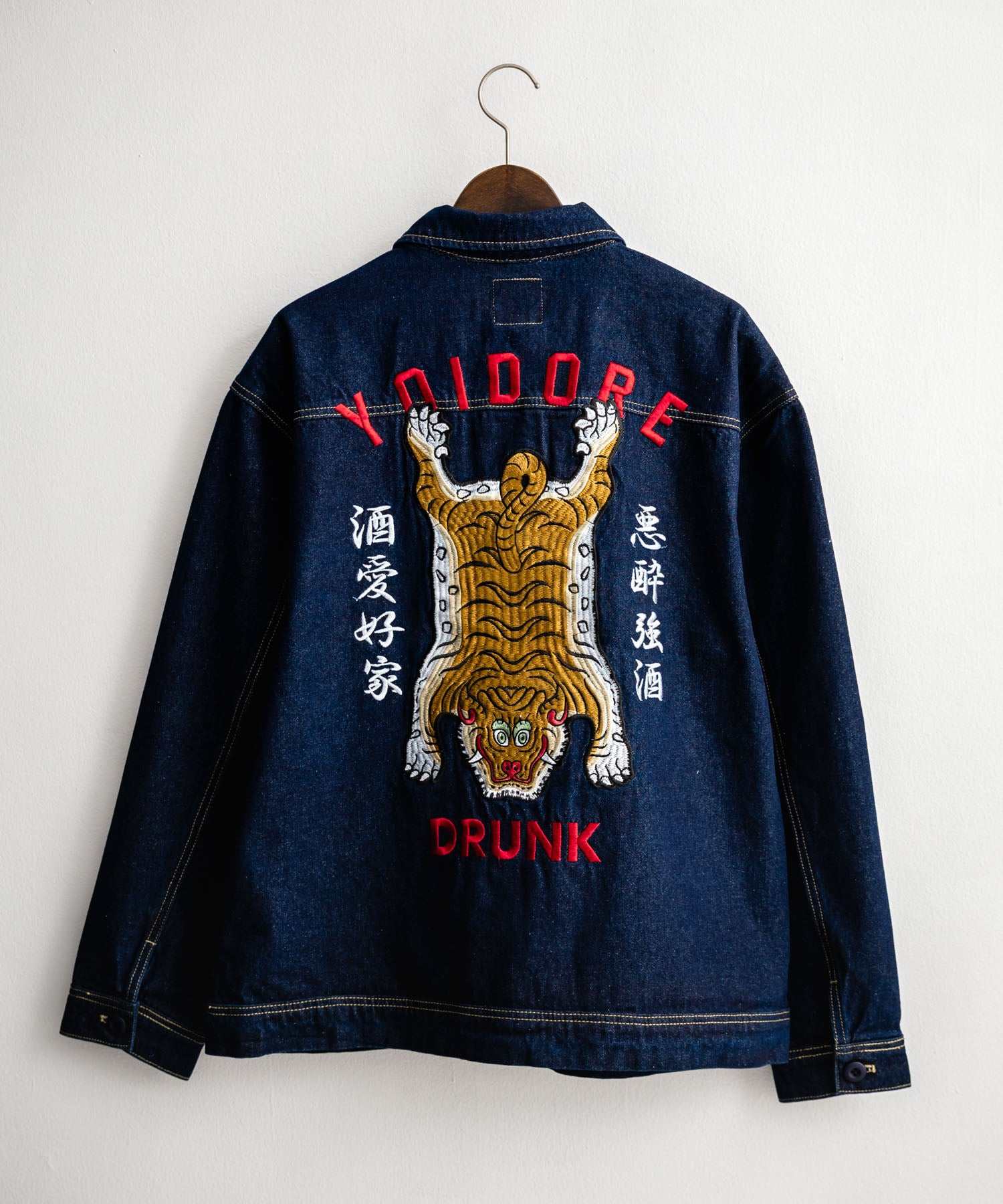 ロッキーモンロー Rocky Monroe デニムジャケット YOIDORE 酔いどれ チベタン 刺繍 メンズ レディース アウター ブルゾン Gジャン ワーク ヴィンテージ インディゴ 14888 (33.ライトインディゴ) 33.ライトインディゴ