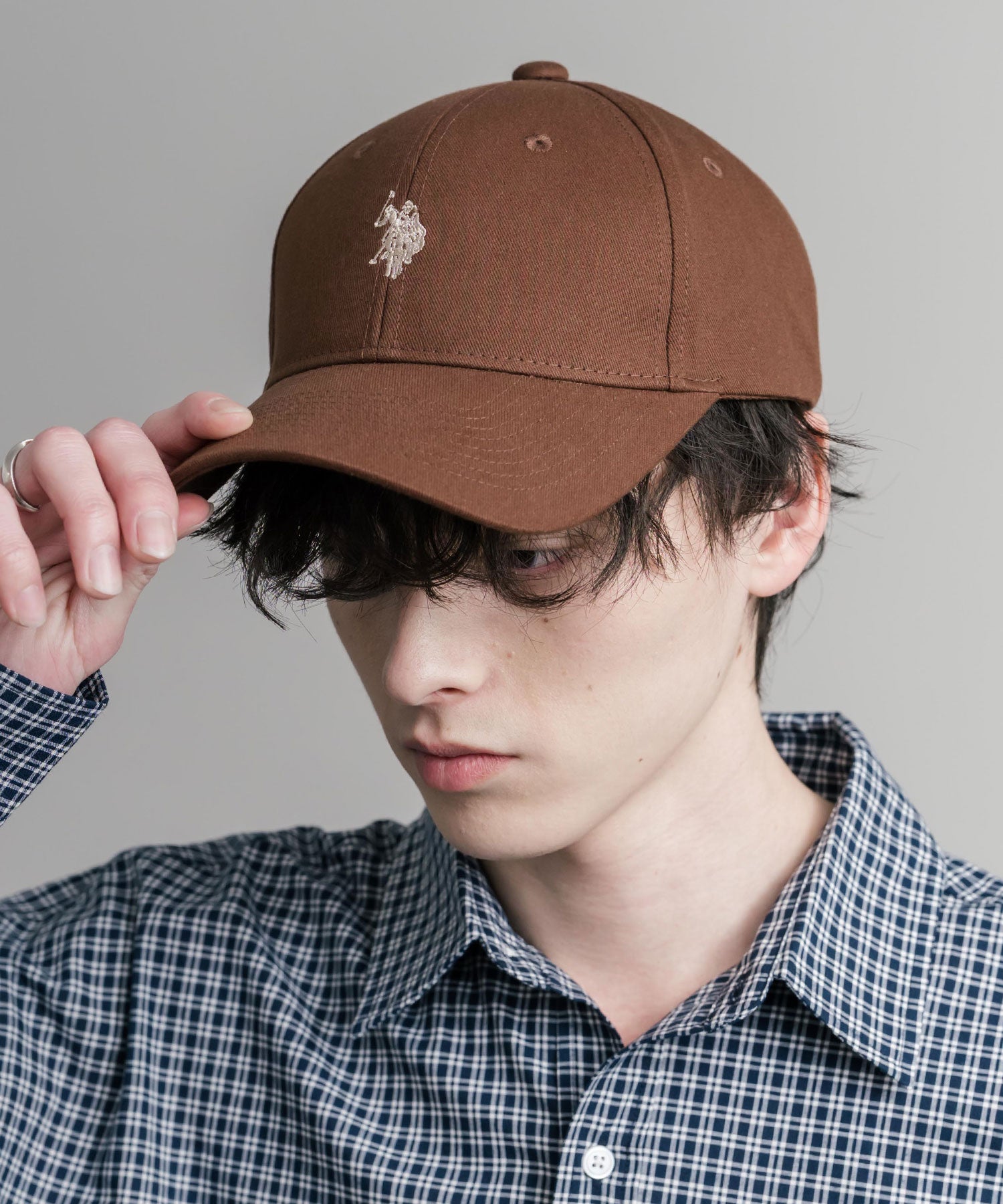 ロッキーモンロー Rocky Monroe U.S. POLO ASSN. ユーエスポロアッスン ベースボールキャップ ローキャップ メンズ レディース ツイル 帽子 無地 ロゴ 刺繍 15598 (ベージュ×ネイビー) ベージュ×ネイビー