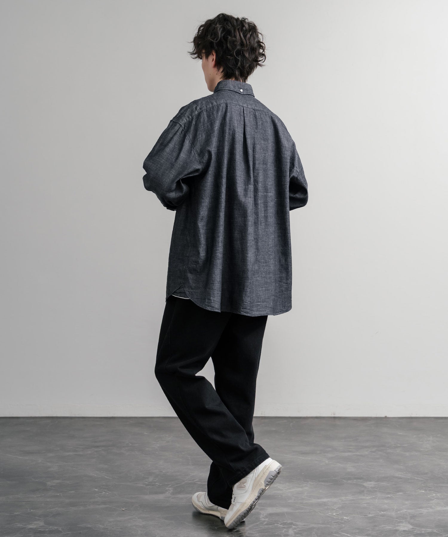 ロッキーモンロー Rocky Monroe デニムシャツ 長袖 ボタンダウン メンズ レディース ボクシーAライン 備中備後 6オンス 日本製 Upscape Audience AUD6703 15608 (ダークインディゴ) ダークインディゴ