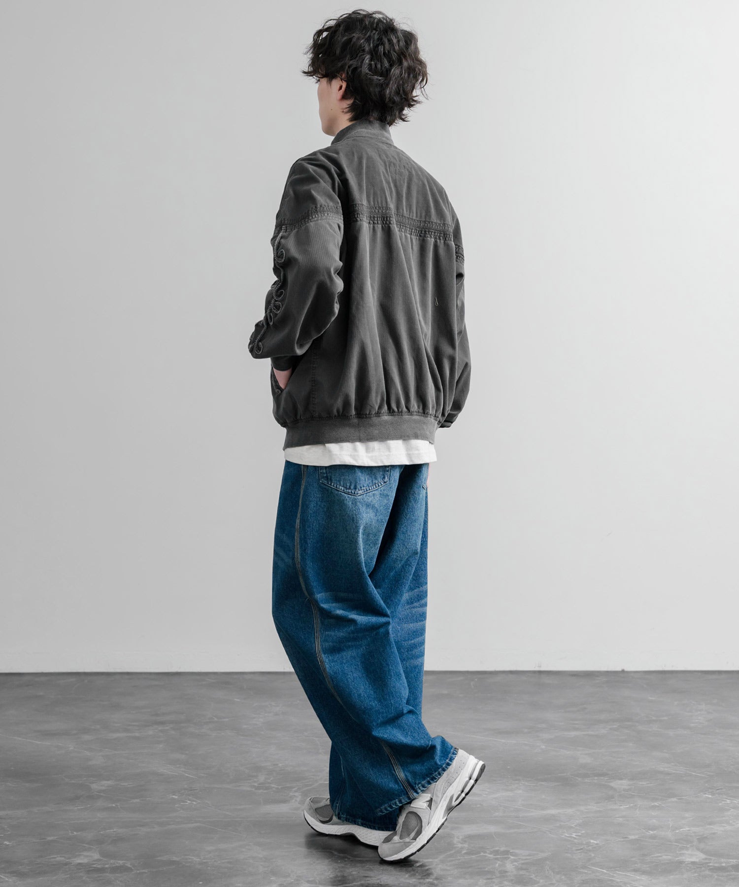 ロッキーモンロー Rocky Monroe ブルゾン ショート丈 メンズ ダービージャケット ライトアウター 異素材 オーバーサイズ ラグラン 薄手 KRIFF MAYER 2534003 15612 (20.ベージュ) 20.ベージュ