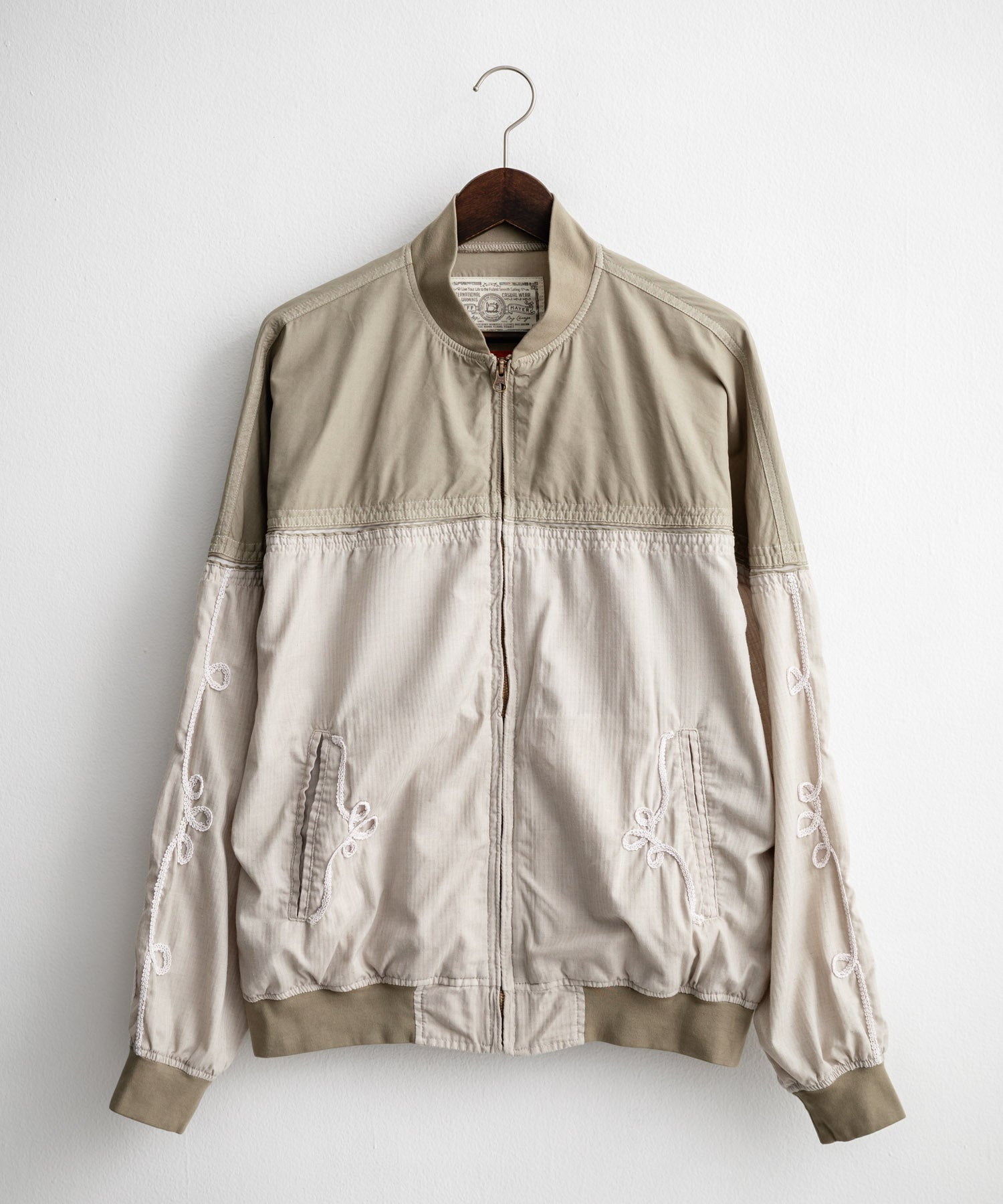 ロッキーモンロー Rocky Monroe ブルゾン ショート丈 メンズ ダービージャケット ライトアウター 異素材 オーバーサイズ ラグラン 薄手 KRIFF MAYER 2534003 15612 (20.ベージュ) 20.ベージュ